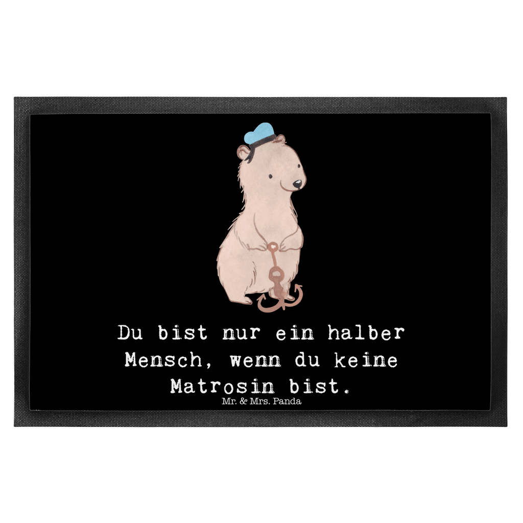 Fußmatte Matrosin mit Herz Matrosin, Seeleute, Schiff, Schiffsmechanikerin,  Türvorleger, Schmutzmatte, Fußabtreter, Matte, Schmutzfänger, Fußabstreifer, Schmutzfangmatte, Türmatte, Motivfußmatte,  Haustürmatte, Vorleger  Beruf, Ausbildung, Jubiläum, Abschied, Rente, Kollege, Kollegin, Geschenk, Schenken, Arbeitskollege, Mitarbeiter, Firma, Danke, Dankeschön