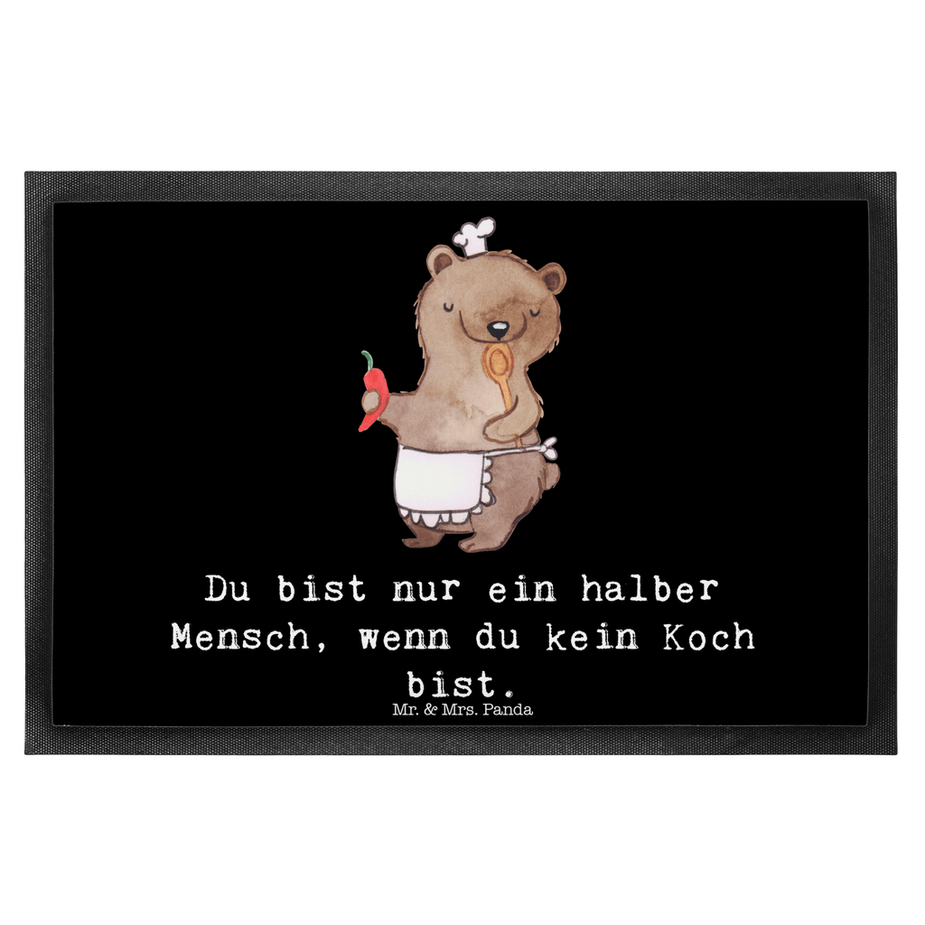 Fußmatte Koch mit Herz Koch, Chefkoch, Küchenchef, Küchenmeister, Schiffskoch, Sternekoch, Fernsehkoch, Restaurant,  Türvorleger, Schmutzmatte, Fußabtreter, Matte, Schmutzfänger, Fußabstreifer, Schmutzfangmatte, Türmatte, Motivfußmatte,  Haustürmatte, Vorleger  Beruf, Ausbildung, Jubiläum, Abschied, Rente, Kollege, Kollegin, Geschenk, Schenken, Arbeitskollege, Mitarbeiter, Firma, Danke, Dankeschön