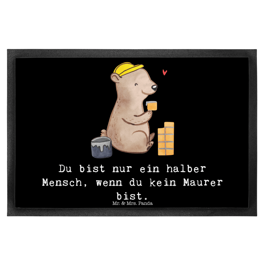 Fußmatte Maurer mit Herz Maurer, Maurermeister, Gesellenprüfung, Handwerker, Maurerbetrieb,  Türvorleger, Schmutzmatte, Fußabtreter, Matte, Schmutzfänger, Fußabstreifer, Schmutzfangmatte, Türmatte, Motivfußmatte,  Haustürmatte, Vorleger  Beruf, Ausbildung, Jubiläum, Abschied, Rente, Kollege, Kollegin, Geschenk, Schenken, Arbeitskollege, Mitarbeiter, Firma, Danke, Dankeschön