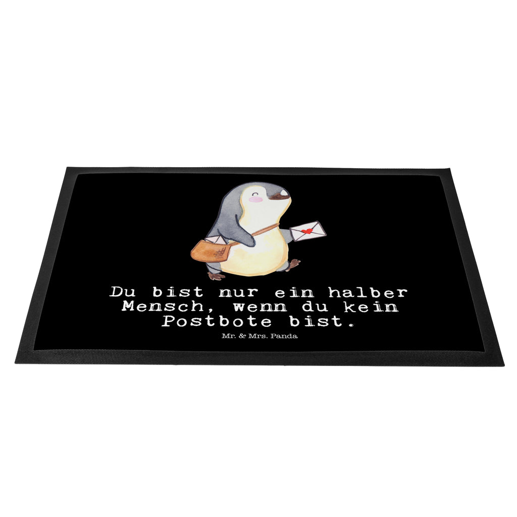 Fußmatte Postbote mit Herz Postbote, Briefzusteller, Briefträger, Postler Türvorleger, Schmutzmatte, Fußabtreter, Matte, Schmutzfänger, Fußabstreifer, Schmutzfangmatte, Türmatte, Motivfußmatte,  Haustürmatte, Vorleger  Beruf, Ausbildung, Jubiläum, Abschied, Rente, Kollege, Kollegin, Geschenk, Schenken, Arbeitskollege, Mitarbeiter, Firma, Danke, Dankeschön