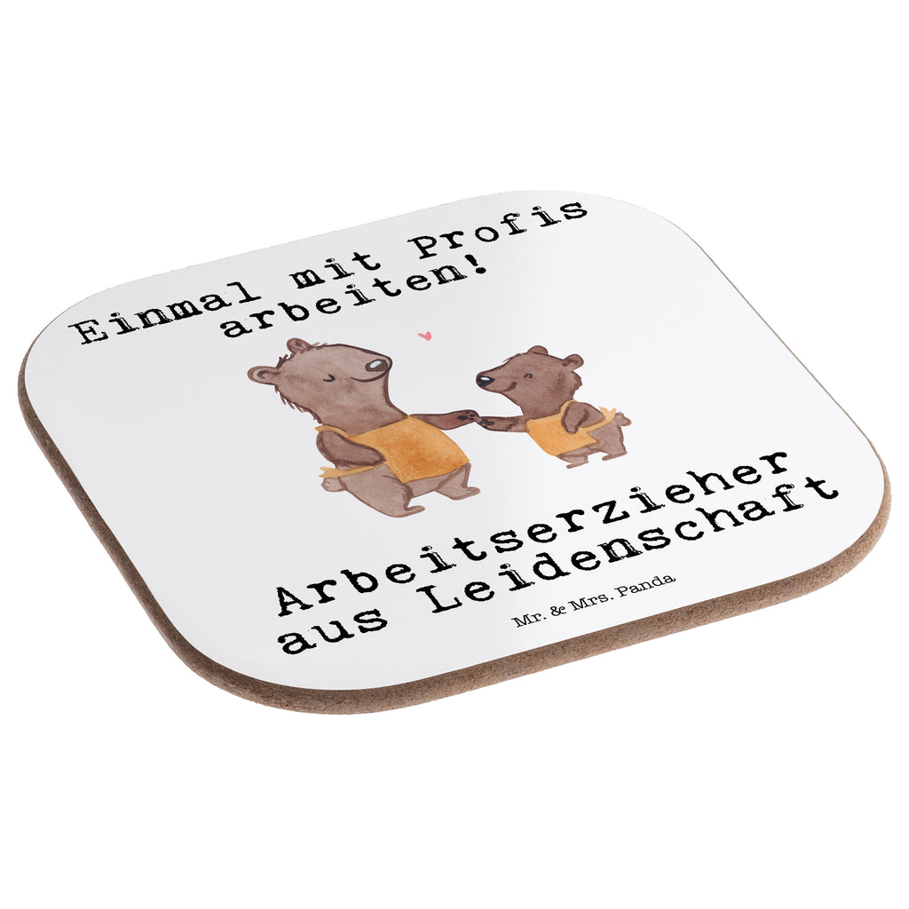 Quadratische Untersetzer Arbeitserzieher aus Leidenschaft Bierdeckel, Glasuntersetzer, Untersetzer Gläser, Getränkeuntersetzer, Beruf, Ausbildung, Jubiläum, Abschied, Rente, Kollege, Kollegin, Geschenk, Schenken, Arbeitskollege, Mitarbeiter, Firma, Danke, Dankeschön, Arbeitserzieher, Arbeitspädagoge, Studium