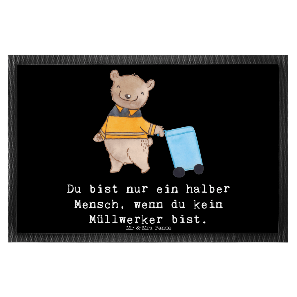 Fußmatte Müllwerker mit Herz Türvorleger, Schmutzmatte, Fußabtreter, Matte, Schmutzfänger, Fußabstreifer, Schmutzfangmatte, Türmatte, Motivfußmatte, Haustürmatte, Vorleger, Beruf, Ausbildung, Jubiläum, Abschied, Rente, Kollege, Kollegin, Geschenk, Schenken, Arbeitskollege, Mitarbeiter, Firma, Danke, Dankeschön, Müllwerker, Fachkraft Kreislauf- und Abfallwirtschaft, Müllentsorger, Kehrichtmann, Müllmann, Müllfahrer