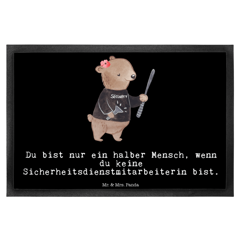 Fußmatte Sicherheitsdienstmitarbeiterin mit Herz  Türvorleger, Schmutzmatte, Fußabtreter, Matte, Schmutzfänger, Fußabstreifer, Schmutzfangmatte, Türmatte, Motivfußmatte,  Haustürmatte, Vorleger  Beruf, Ausbildung, Jubiläum, Abschied, Rente, Kollege, Kollegin, Geschenk, Schenken, Arbeitskollege, Mitarbeiter, Firma, Danke, Dankeschön