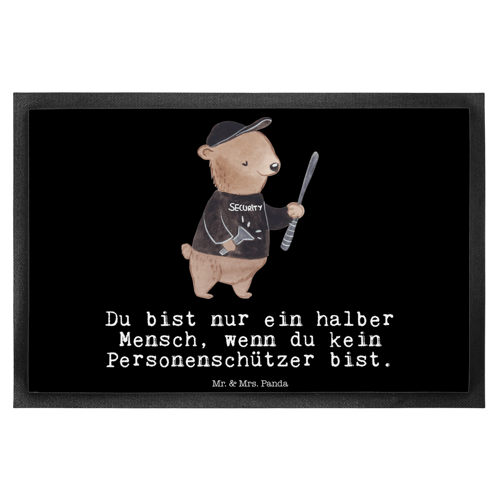 Fußmatte Personenschützer mit Herz Bodyguard, Personenschützer Türvorleger, Schmutzmatte, Fußabtreter, Matte, Schmutzfänger, Fußabstreifer, Schmutzfangmatte, Türmatte, Motivfußmatte,  Haustürmatte, Vorleger  Beruf, Ausbildung, Jubiläum, Abschied, Rente, Kollege, Kollegin, Geschenk, Schenken, Arbeitskollege, Mitarbeiter, Firma, Danke, Dankeschön