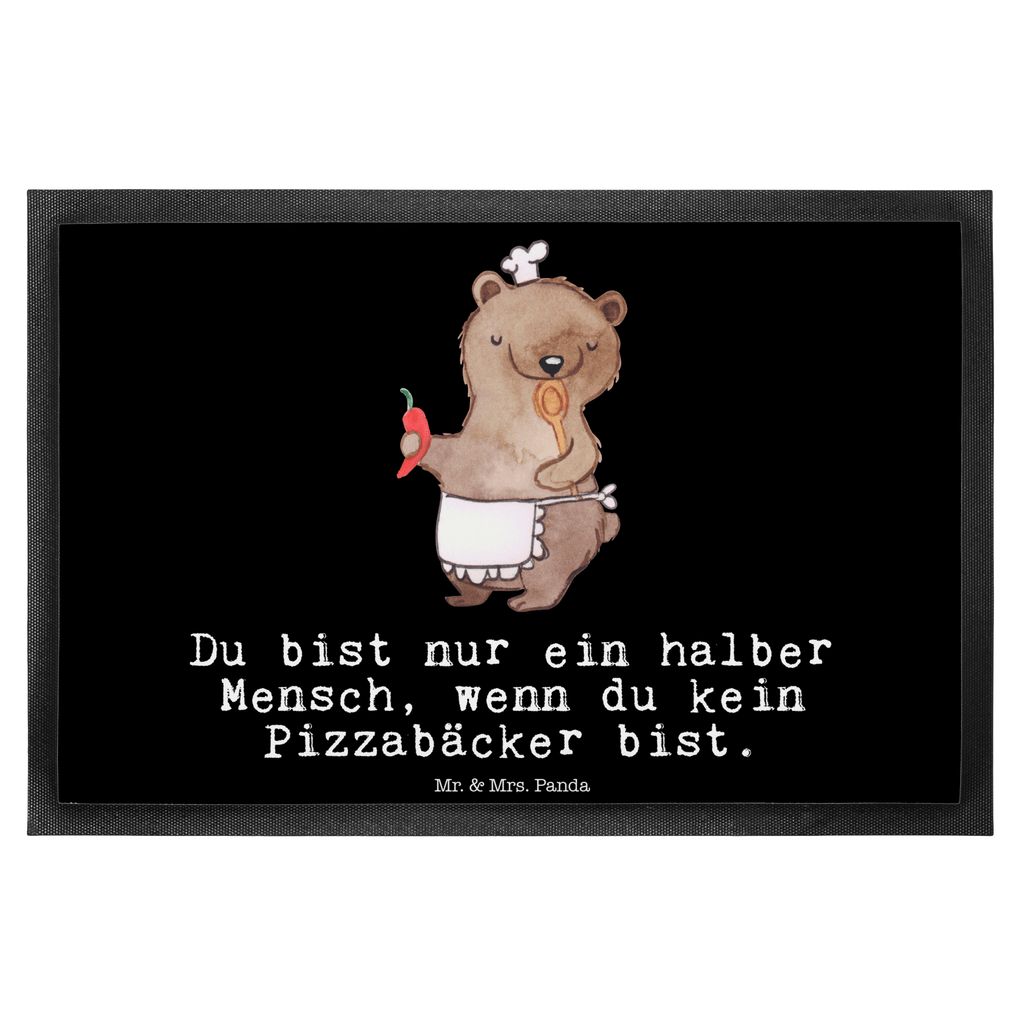 Fußmatte Pizzabäcker mit Herz Lieferdienstmitarbeiter, Pizzabäcker, Pizzabote, Pizzabringdienst, Lieferbringdienst,  Türvorleger, Schmutzmatte, Fußabtreter, Matte, Schmutzfänger, Fußabstreifer, Schmutzfangmatte, Türmatte, Motivfußmatte,  Haustürmatte, Vorleger  Beruf, Ausbildung, Jubiläum, Abschied, Rente, Kollege, Kollegin, Geschenk, Schenken, Arbeitskollege, Mitarbeiter, Firma, Danke, Dankeschön