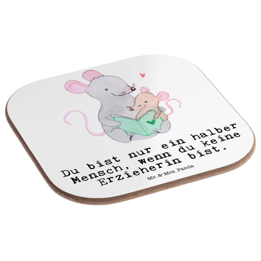 Quadratische Untersetzer Erzieherin mit Herz Bierdeckel, Glasuntersetzer, Untersetzer Gläser, Getränkeuntersetzer, Beruf, Ausbildung, Jubiläum, Abschied, Rente, Kollege, Kollegin, Geschenk, Schenken, Arbeitskollege, Mitarbeiter, Firma, Danke, Dankeschön, Erzieherin, Kindergärtnerin, Pädagogin, Kindergarten, Abschiedsgeschenke Kindergarten