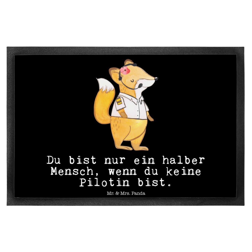 Fußmatte Pilotin mit Herz Pilotin, Flugkapitänin, Cockpit, Flugzeug,  Türvorleger, Schmutzmatte, Fußabtreter, Matte, Schmutzfänger, Fußabstreifer, Schmutzfangmatte, Türmatte, Motivfußmatte,  Haustürmatte, Vorleger  Beruf, Ausbildung, Jubiläum, Abschied, Rente, Kollege, Kollegin, Geschenk, Schenken, Arbeitskollege, Mitarbeiter, Firma, Danke, Dankeschön