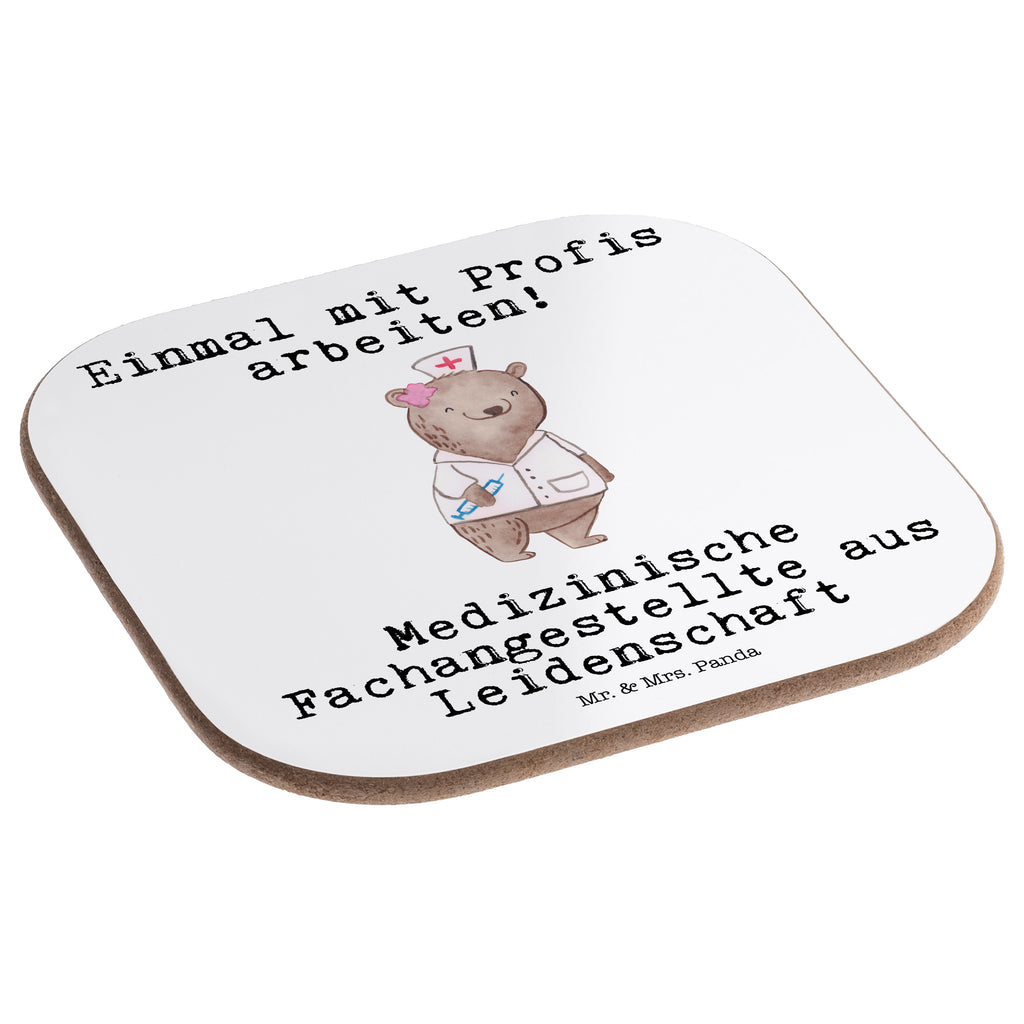 Quadratische Untersetzer Medizinische Fachangestellte aus Leidenschaft Bierdeckel, Glasuntersetzer, Untersetzer Gläser, Getränkeuntersetzer, Beruf, Ausbildung, Jubiläum, Abschied, Rente, Kollege, Kollegin, Geschenk, Schenken, Arbeitskollege, Mitarbeiter, Firma, Danke, Dankeschön, Arzthelferin, Medizinische Fachangestellte, Sprechstundenhilfe