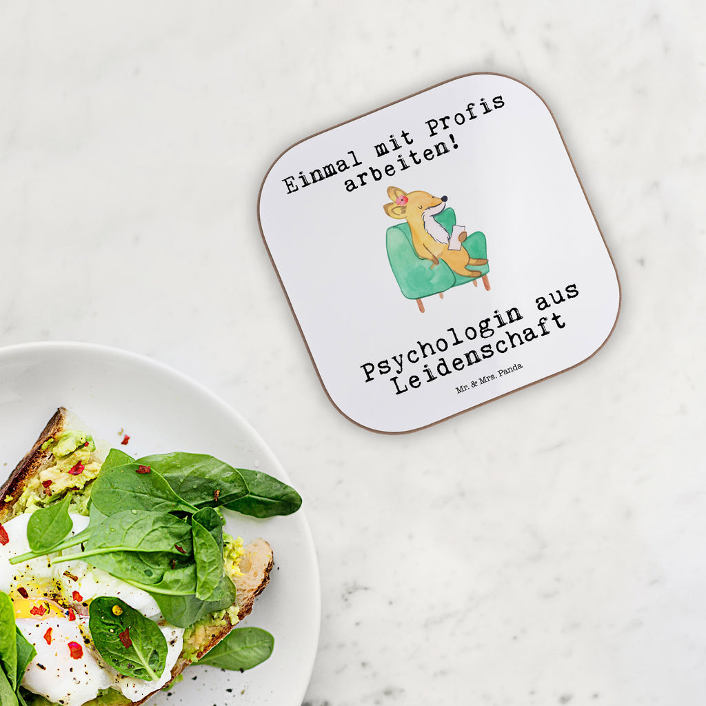 Quadratische Untersetzer Psychologin aus Leidenschaft Bierdeckel, Glasuntersetzer, Untersetzer Gläser, Getränkeuntersetzer, Beruf, Ausbildung, Jubiläum, Abschied, Rente, Kollege, Kollegin, Geschenk, Schenken, Arbeitskollege, Mitarbeiter, Firma, Danke, Dankeschön