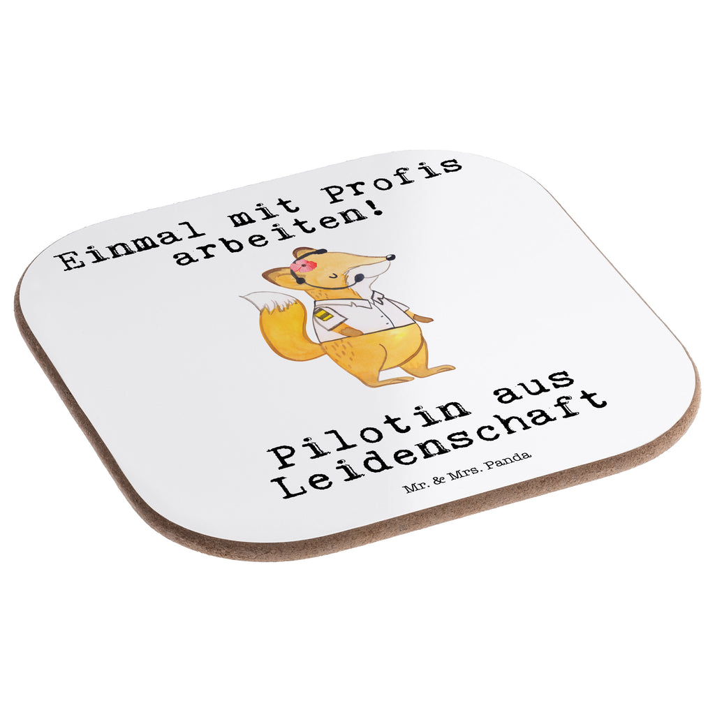 Quadratische Untersetzer Pilotin aus Leidenschaft Bierdeckel, Glasuntersetzer, Untersetzer Gläser, Getränkeuntersetzer, Beruf, Ausbildung, Jubiläum, Abschied, Rente, Kollege, Kollegin, Geschenk, Schenken, Arbeitskollege, Mitarbeiter, Firma, Danke, Dankeschön, Pilotin, Flugkapitänin, Cockpit, Flugzeug
