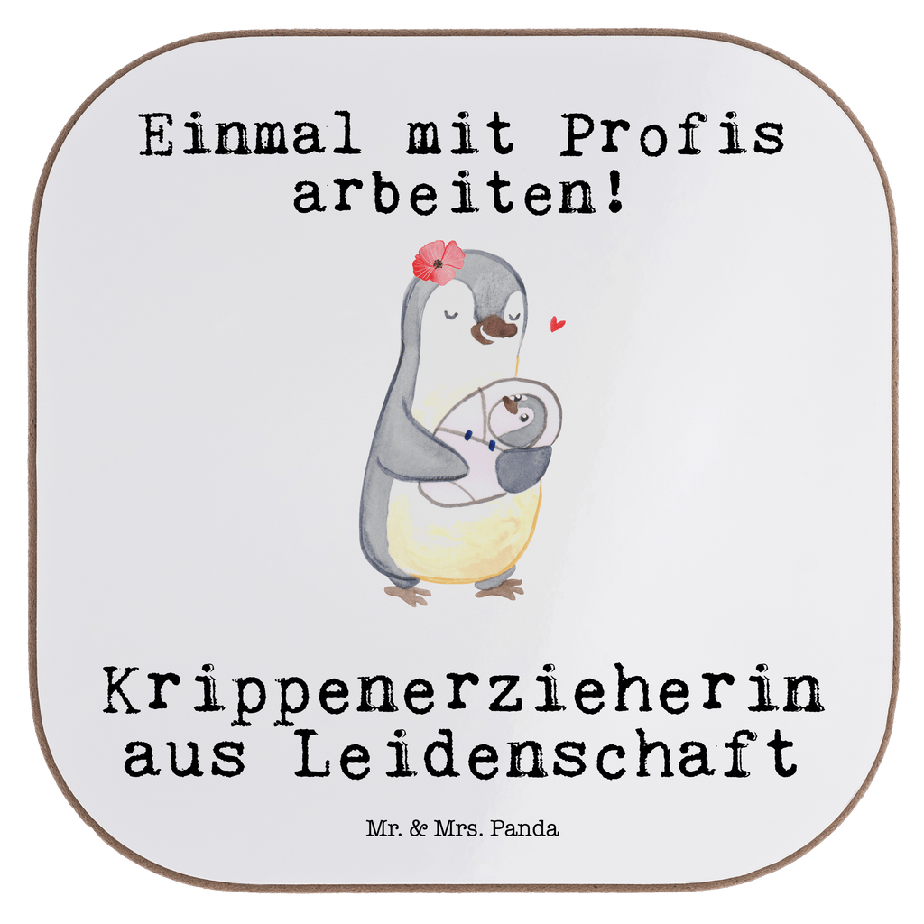 Quadratische Untersetzer Krippenerzieherin aus Leidenschaft Bierdeckel, Glasuntersetzer, Untersetzer Gläser, Getränkeuntersetzer, Beruf, Ausbildung, Jubiläum, Abschied, Rente, Kollege, Kollegin, Geschenk, Schenken, Arbeitskollege, Mitarbeiter, Firma, Danke, Dankeschön, Krippenerzieherin, Kindertagesstätte, KITA, Eröffnung, Erzieherin, Pädagogin