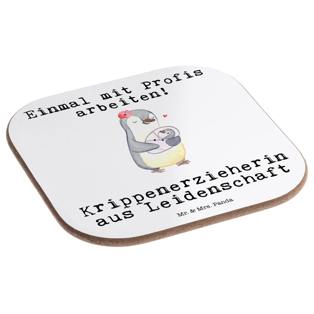 Quadratische Untersetzer Krippenerzieherin aus Leidenschaft Bierdeckel, Glasuntersetzer, Untersetzer Gläser, Getränkeuntersetzer, Beruf, Ausbildung, Jubiläum, Abschied, Rente, Kollege, Kollegin, Geschenk, Schenken, Arbeitskollege, Mitarbeiter, Firma, Danke, Dankeschön, Krippenerzieherin, Kindertagesstätte, KITA, Eröffnung, Erzieherin, Pädagogin