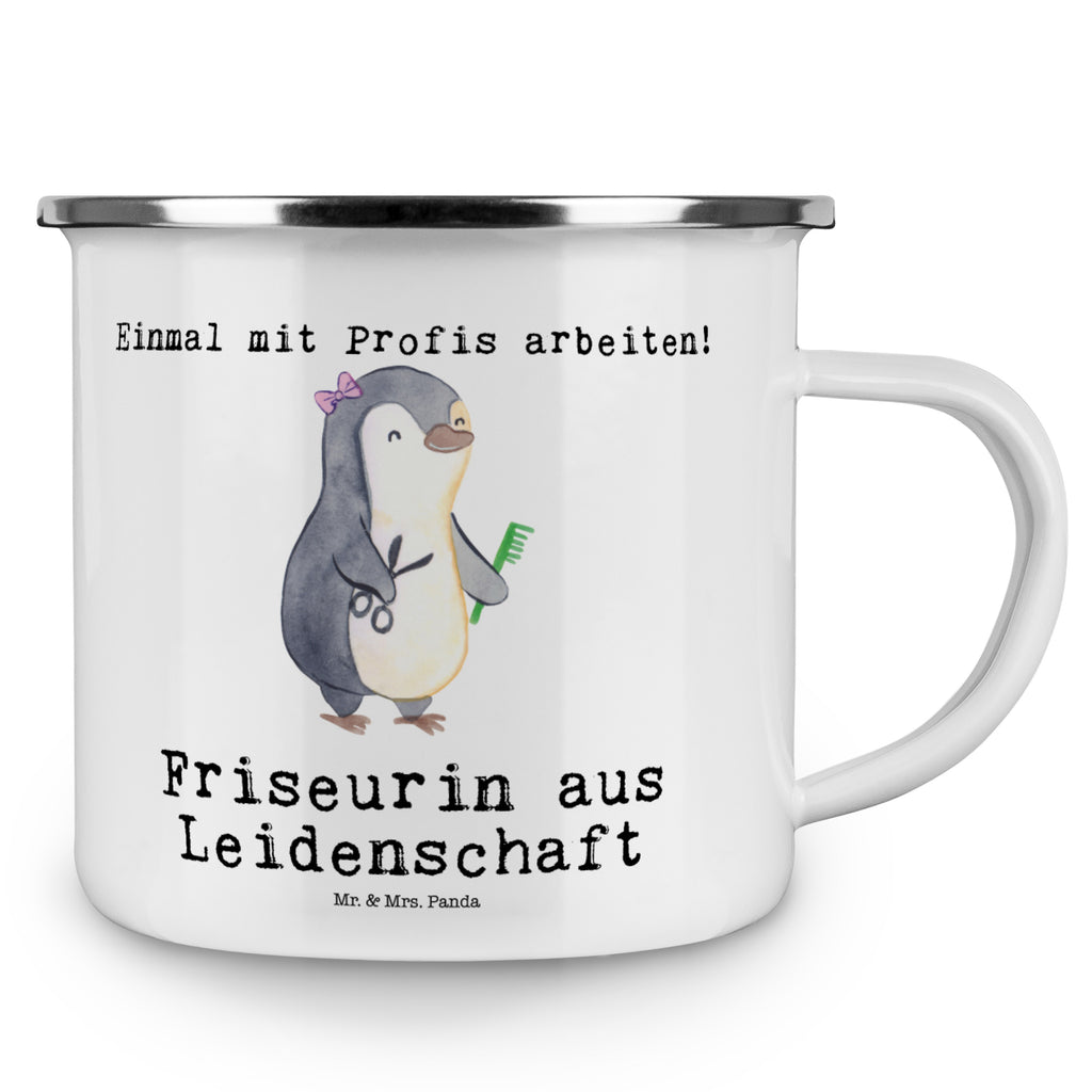 Camping Emaille Tasse Friseurin aus Leidenschaft Campingtasse, Trinkbecher, Metalltasse, Outdoor Tasse, Emaille Trinkbecher, Blechtasse Outdoor, Emaille Campingbecher, Edelstahl Trinkbecher, Metalltasse für Camping, Kaffee Blechtasse, Camping Tasse Metall, Beruf, Ausbildung, Jubiläum, Abschied, Rente, Kollege, Kollegin, Geschenk, Schenken, Arbeitskollege, Mitarbeiter, Firma, Danke, Dankeschön, Frisörin, Haarstylistin, Frisörbesuch, Friseursalon, Eröffnung Friseur