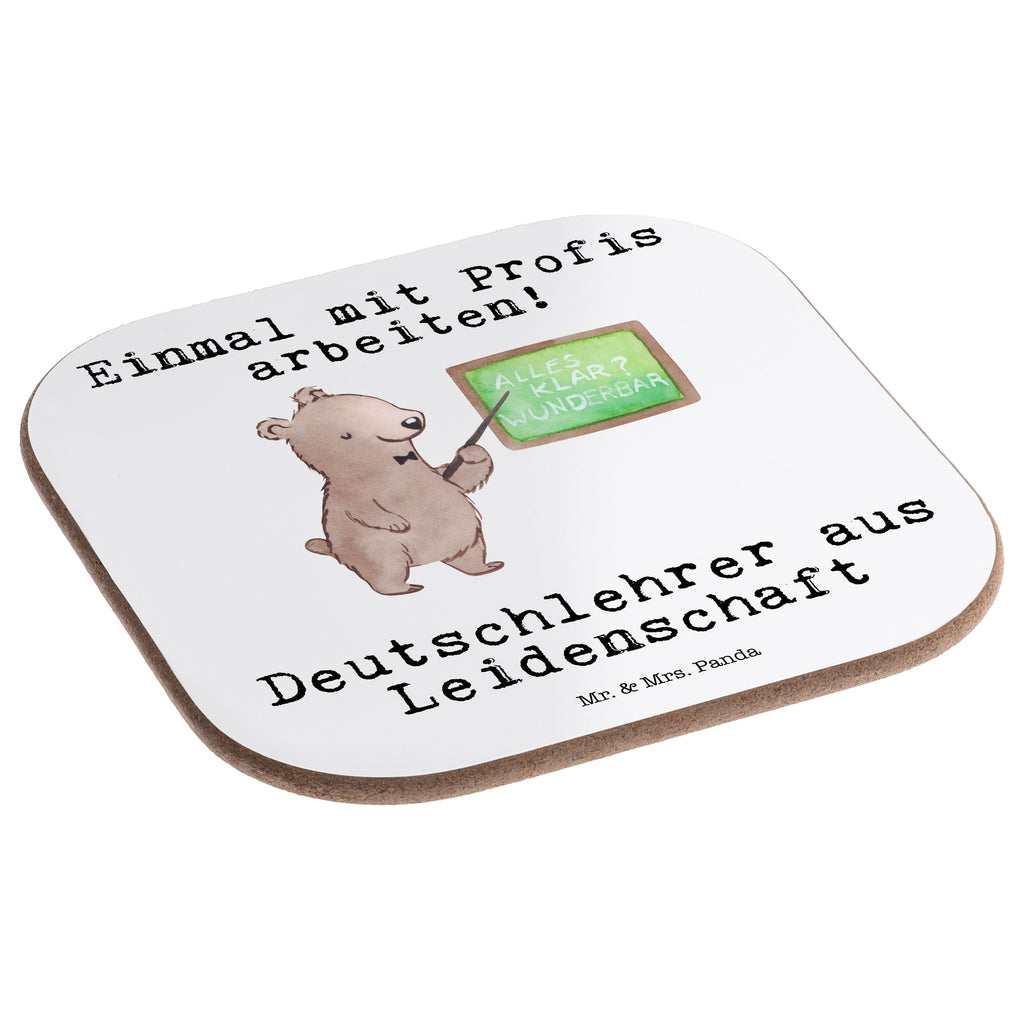 Quadratische Untersetzer Deutschlehrer aus Leidenschaft Bierdeckel, Glasuntersetzer, Untersetzer Gläser, Getränkeuntersetzer, Beruf, Ausbildung, Jubiläum, Abschied, Rente, Kollege, Kollegin, Geschenk, Schenken, Arbeitskollege, Mitarbeiter, Firma, Danke, Dankeschön, Deutschlehrer, Deutschunterricht, Schule, Grundschule