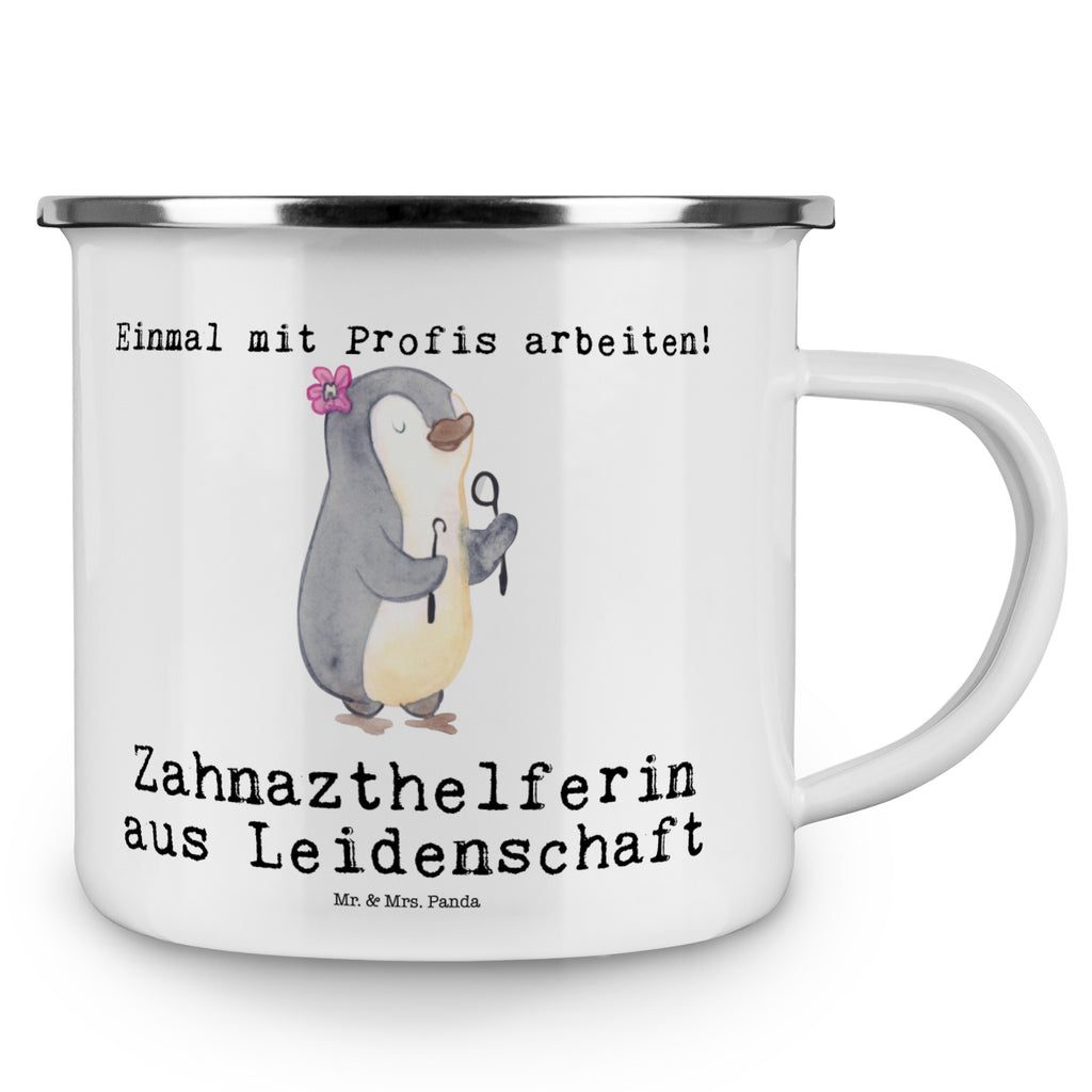 Camping Emaille Tasse Zahnarzthelferin aus Leidenschaft Campingtasse, Trinkbecher, Metalltasse, Outdoor Tasse, Emaille Trinkbecher, Blechtasse Outdoor, Emaille Campingbecher, Edelstahl Trinkbecher, Metalltasse für Camping, Kaffee Blechtasse, Camping Tasse Metall, Beruf, Ausbildung, Jubiläum, Abschied, Rente, Kollege, Kollegin, Geschenk, Schenken, Arbeitskollege, Mitarbeiter, Firma, Danke, Dankeschön