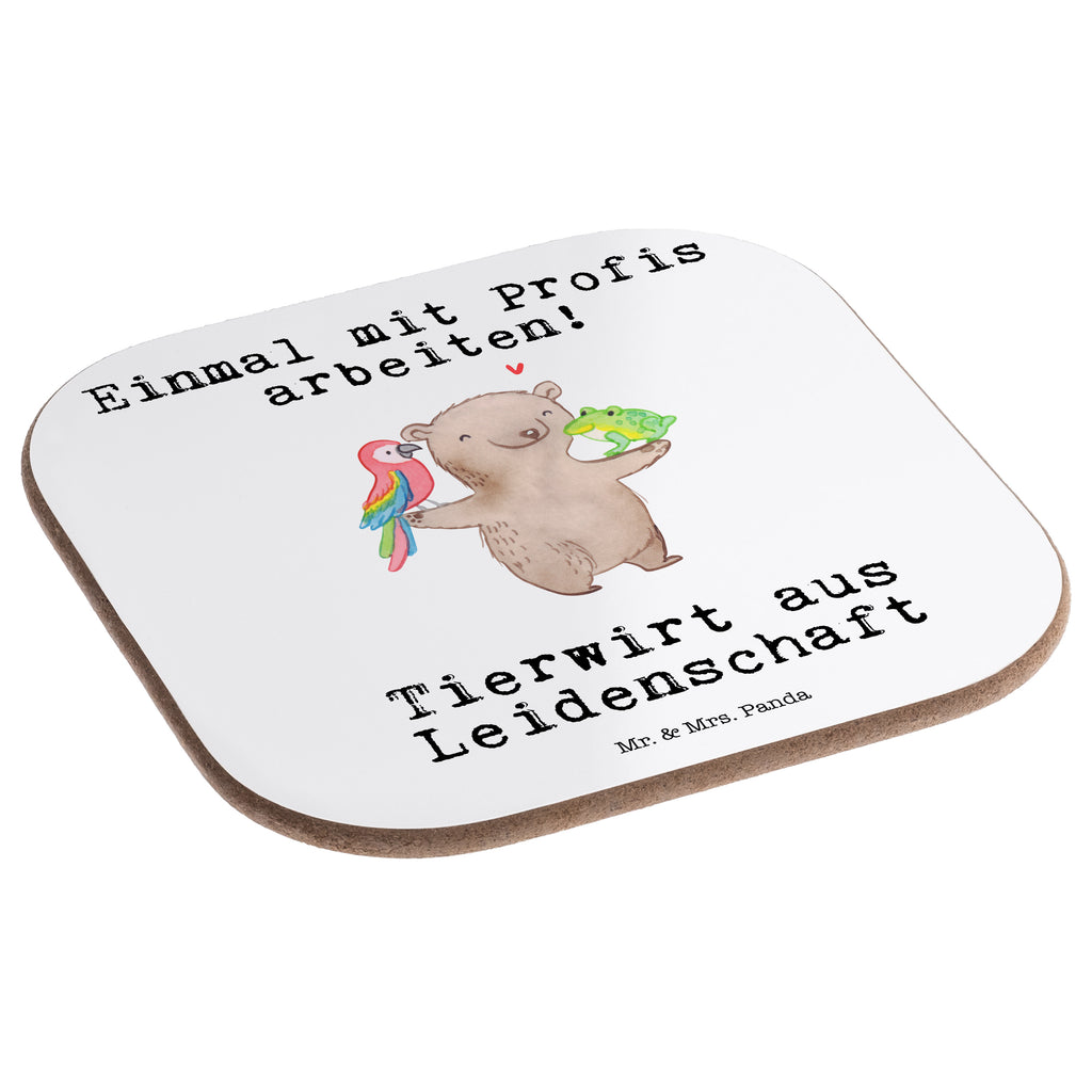 Quadratische Untersetzer Tierwirt aus Leidenschaft Bierdeckel, Glasuntersetzer, Untersetzer Gläser, Getränkeuntersetzer, Beruf, Ausbildung, Jubiläum, Abschied, Rente, Kollege, Kollegin, Geschenk, Schenken, Arbeitskollege, Mitarbeiter, Firma, Danke, Dankeschön, Landwirt; Bauer, Tierwirt, Agronom, Farmer, Bauernhof