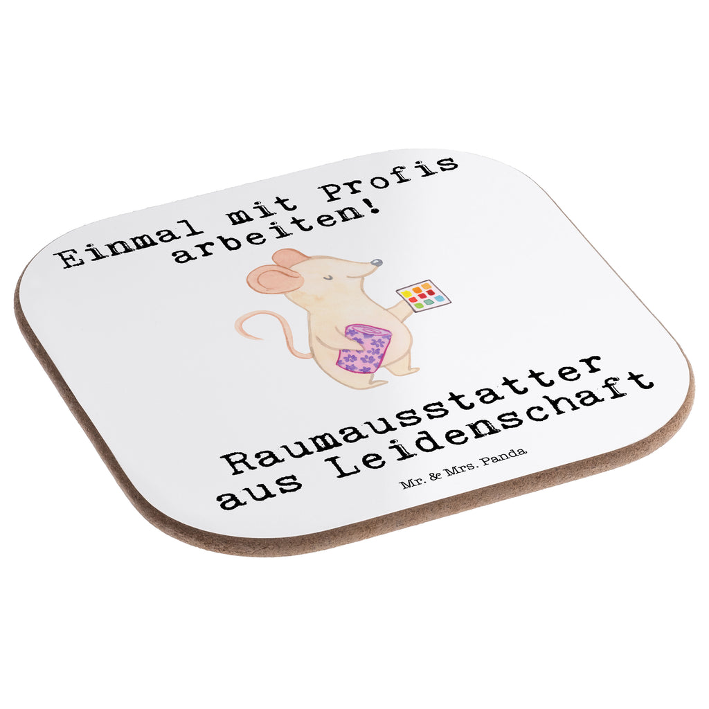 Quadratische Untersetzer Raumausstatter aus Leidenschaft Bierdeckel, Glasuntersetzer, Untersetzer Gläser, Getränkeuntersetzer, Beruf, Ausbildung, Jubiläum, Abschied, Rente, Kollege, Kollegin, Geschenk, Schenken, Arbeitskollege, Mitarbeiter, Firma, Danke, Dankeschön