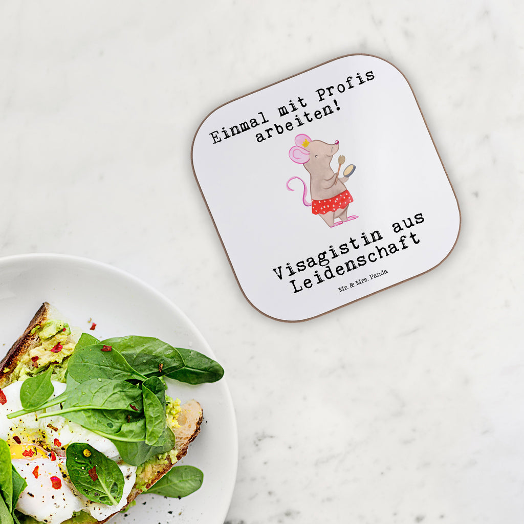 Quadratische Untersetzer Visagistin aus Leidenschaft Bierdeckel, Glasuntersetzer, Untersetzer Gläser, Getränkeuntersetzer, Beruf, Ausbildung, Jubiläum, Abschied, Rente, Kollege, Kollegin, Geschenk, Schenken, Arbeitskollege, Mitarbeiter, Firma, Danke, Dankeschön, Kosmetikerin, Make Up Artist, Maskenbildnerin, Visagistin, Beauty Salon, Kosmetikstudio, Eröffnung