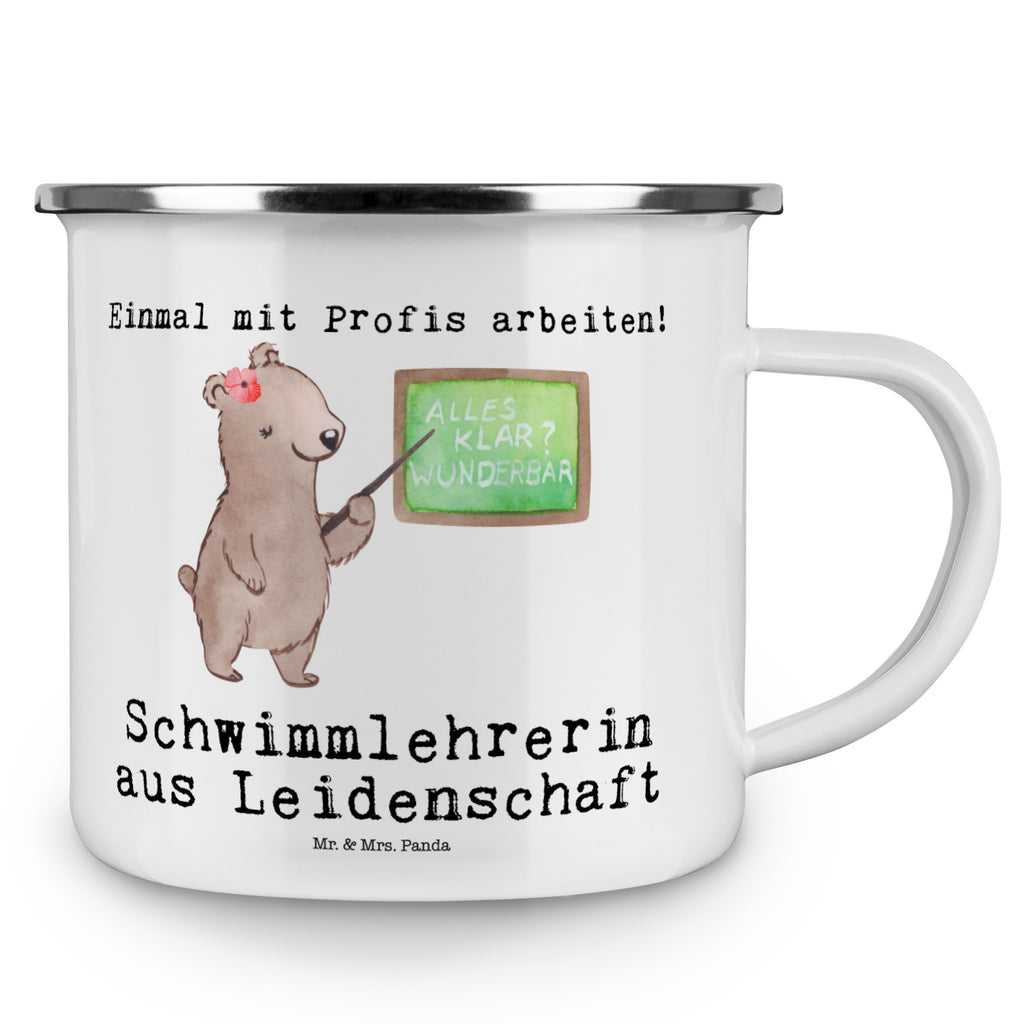 Camping Emaille Tasse Schwimmlehrerin aus Leidenschaft Campingtasse, Trinkbecher, Metalltasse, Outdoor Tasse, Emaille Trinkbecher, Blechtasse Outdoor, Emaille Campingbecher, Edelstahl Trinkbecher, Metalltasse für Camping, Kaffee Blechtasse, Camping Tasse Metall, Beruf, Ausbildung, Jubiläum, Abschied, Rente, Kollege, Kollegin, Geschenk, Schenken, Arbeitskollege, Mitarbeiter, Firma, Danke, Dankeschön, Schwimmlehrerin, Schwimmbad, Schwimmschule, Schwimmverein