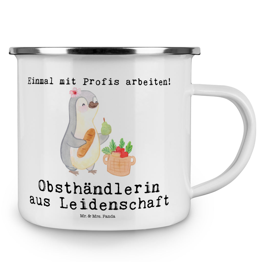 Camping Emaille Tasse Obsthändlerin aus Leidenschaft Campingtasse, Trinkbecher, Metalltasse, Outdoor Tasse, Emaille Trinkbecher, Blechtasse Outdoor, Emaille Campingbecher, Edelstahl Trinkbecher, Metalltasse für Camping, Kaffee Blechtasse, Camping Tasse Metall, Beruf, Ausbildung, Jubiläum, Abschied, Rente, Kollege, Kollegin, Geschenk, Schenken, Arbeitskollege, Mitarbeiter, Firma, Danke, Dankeschön, Obsthändlerin, Obstverkäuferin, Wochenmarkthändlerin, Obstbäuerin, Obst- und Gemüsehändlerin, Obstplantage