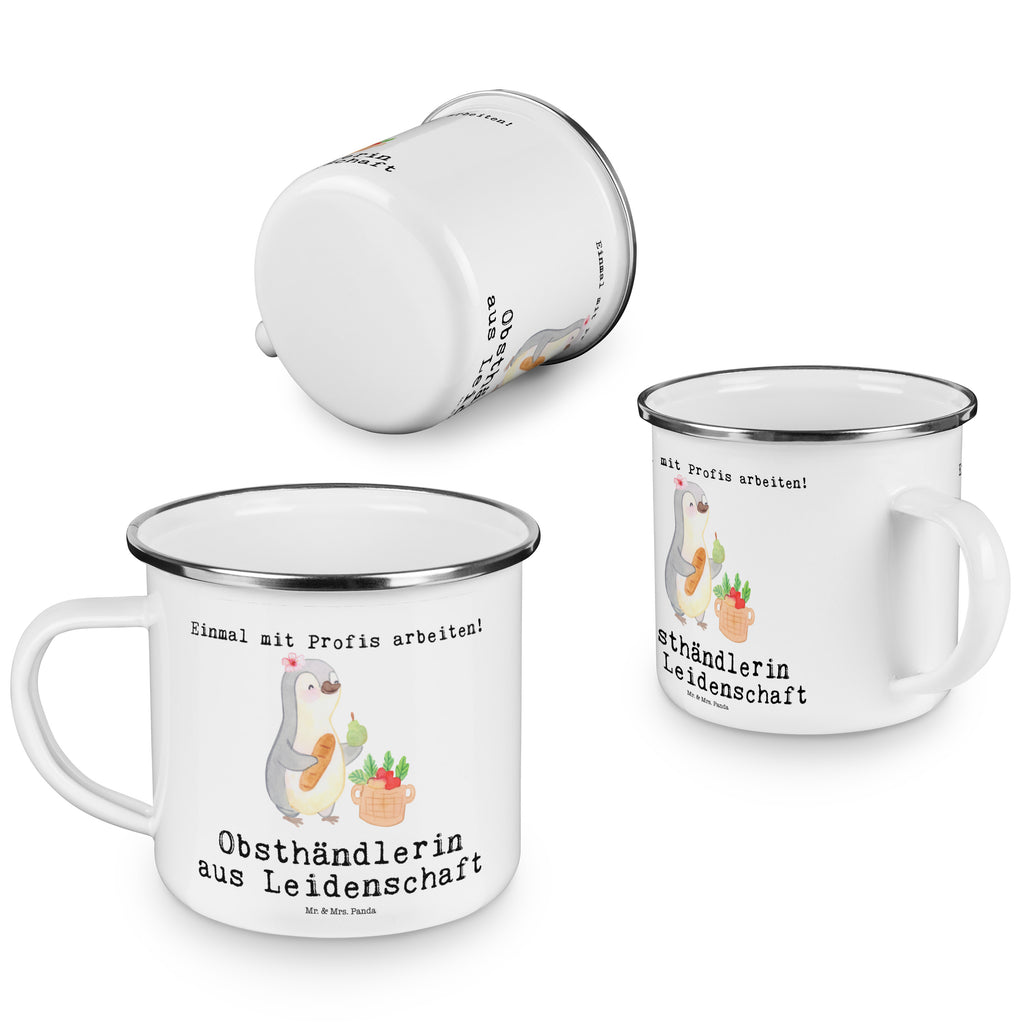Camping Emaille Tasse Obsthändlerin aus Leidenschaft Campingtasse, Trinkbecher, Metalltasse, Outdoor Tasse, Emaille Trinkbecher, Blechtasse Outdoor, Emaille Campingbecher, Edelstahl Trinkbecher, Metalltasse für Camping, Kaffee Blechtasse, Camping Tasse Metall, Beruf, Ausbildung, Jubiläum, Abschied, Rente, Kollege, Kollegin, Geschenk, Schenken, Arbeitskollege, Mitarbeiter, Firma, Danke, Dankeschön, Obsthändlerin, Obstverkäuferin, Wochenmarkthändlerin, Obstbäuerin, Obst- und Gemüsehändlerin, Obstplantage
