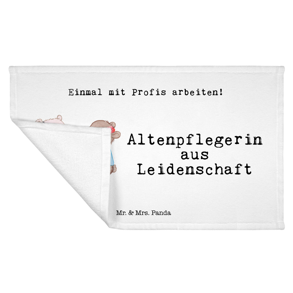 Gäste Handtuch Altenpflegerin aus Leidenschaft Gästetuch, Reisehandtuch, Sport Handtuch, Frottier, Kinder Handtuch, Beruf, Ausbildung, Jubiläum, Abschied, Rente, Kollege, Kollegin, Geschenk, Schenken, Arbeitskollege, Mitarbeiter, Firma, Danke, Dankeschön, Altenpflegerin, Pflegerin, Altenheim Eröffnung