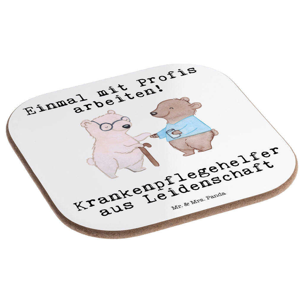 Quadratische Untersetzer Krankenpflegehelfer aus Leidenschaft Bierdeckel, Glasuntersetzer, Untersetzer Gläser, Getränkeuntersetzer, Beruf, Ausbildung, Jubiläum, Abschied, Rente, Kollege, Kollegin, Geschenk, Schenken, Arbeitskollege, Mitarbeiter, Firma, Danke, Dankeschön, Krankenpflegehelfer, Pflegehelfer, Pflegekraft