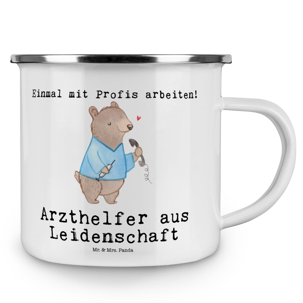 Camping Emaille Tasse Arzthelfer aus Leidenschaft Campingtasse, Trinkbecher, Metalltasse, Outdoor Tasse, Emaille Trinkbecher, Blechtasse Outdoor, Emaille Campingbecher, Edelstahl Trinkbecher, Metalltasse für Camping, Kaffee Blechtasse, Camping Tasse Metall, Beruf, Ausbildung, Jubiläum, Abschied, Rente, Kollege, Kollegin, Geschenk, Schenken, Arbeitskollege, Mitarbeiter, Firma, Danke, Dankeschön, Arzthelfer, Medizinischer Fachangestellter