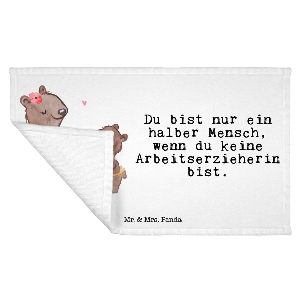 Gäste Handtuch Arbeitserzieherin mit Herz Gästetuch, Reisehandtuch, Sport Handtuch, Frottier, Kinder Handtuch, Beruf, Ausbildung, Jubiläum, Abschied, Rente, Kollege, Kollegin, Geschenk, Schenken, Arbeitskollege, Mitarbeiter, Firma, Danke, Dankeschön, Arbeitserzieherin, Arbeitspädagogin, Studium