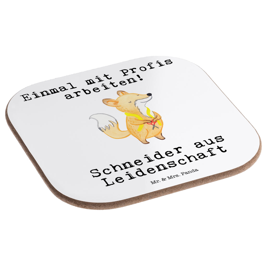 Quadratische Untersetzer Schneider aus Leidenschaft Bierdeckel, Glasuntersetzer, Untersetzer Gläser, Getränkeuntersetzer, Beruf, Ausbildung, Jubiläum, Abschied, Rente, Kollege, Kollegin, Geschenk, Schenken, Arbeitskollege, Mitarbeiter, Firma, Danke, Dankeschön