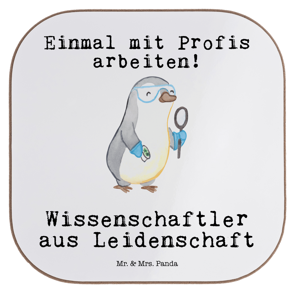 Quadratische Untersetzer Wissenschaftler aus Leidenschaft Bierdeckel, Glasuntersetzer, Untersetzer Gläser, Getränkeuntersetzer, Beruf, Ausbildung, Jubiläum, Abschied, Rente, Kollege, Kollegin, Geschenk, Schenken, Arbeitskollege, Mitarbeiter, Firma, Danke, Dankeschön, Wissenschaftler, Forscher, Akademiker, Universität, Forschungseinrichtung