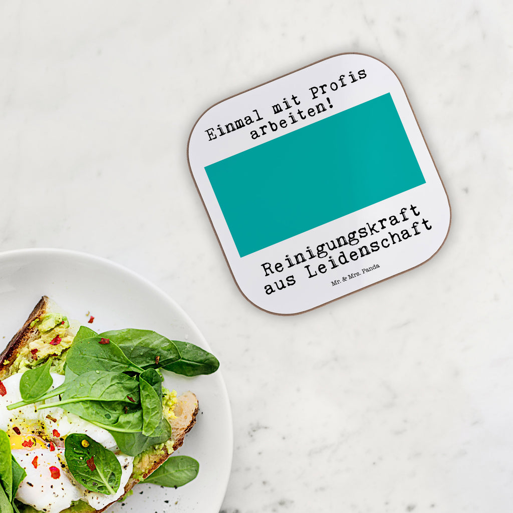 Quadratische Untersetzer Reinigungskraft aus Leidenschaft Bierdeckel, Glasuntersetzer, Untersetzer Gläser, Getränkeuntersetzer, Beruf, Ausbildung, Jubiläum, Abschied, Rente, Kollege, Kollegin, Geschenk, Schenken, Arbeitskollege, Mitarbeiter, Firma, Danke, Dankeschön