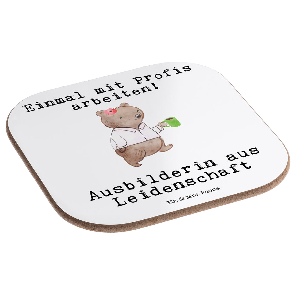 Quadratische Untersetzer Ausbilderin aus Leidenschaft Bierdeckel, Glasuntersetzer, Untersetzer Gläser, Getränkeuntersetzer, Beruf, Ausbildung, Jubiläum, Abschied, Rente, Kollege, Kollegin, Geschenk, Schenken, Arbeitskollege, Mitarbeiter, Firma, Danke, Dankeschön, Ausbilderin, Tutorin, Ausbilderprüfung