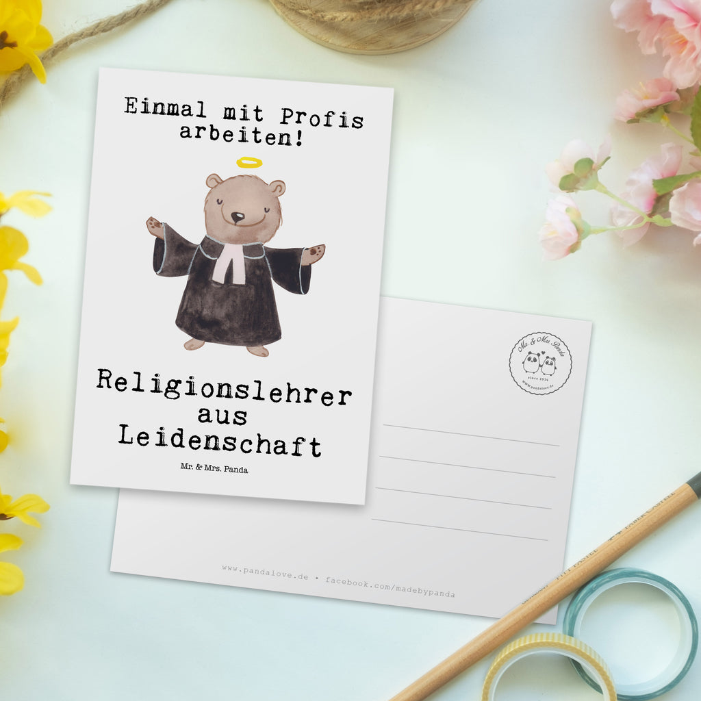 Postkarte Religionslehrer aus Leidenschaft Geschenkkarte, Grußkarte, Karte, Einladung, Ansichtskarte, Geburtstagskarte, Einladungskarte, Beruf, Ausbildung, Jubiläum, Abschied, Rente, Kollege, Kollegin, Geschenk, Schenken, Arbeitskollege, Mitarbeiter, Firma, Danke, Dankeschön, Religionslehrer, Reli Lehrer, Schule, Grundschule