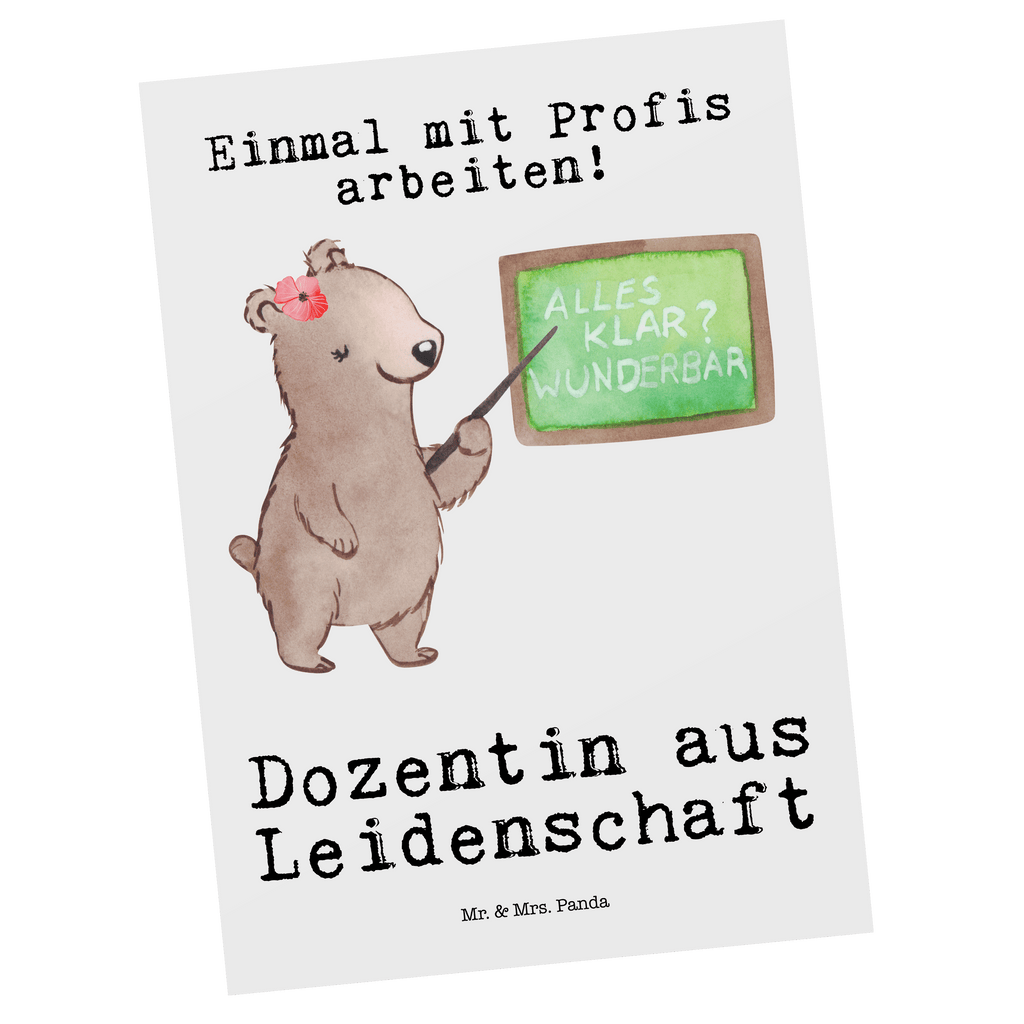 Postkarte Dozentin aus Leidenschaft Geschenkkarte, Grußkarte, Karte, Einladung, Ansichtskarte, Geburtstagskarte, Einladungskarte, Dankeskarte, Beruf, Ausbildung, Jubiläum, Abschied, Rente, Kollege, Kollegin, Geschenk, Schenken, Arbeitskollege, Mitarbeiter, Firma, Danke, Dankeschön, Dozentin, Professorin, Universität, Vorlesung, Tutorin, Akademikerin, Uni, Unterricht
