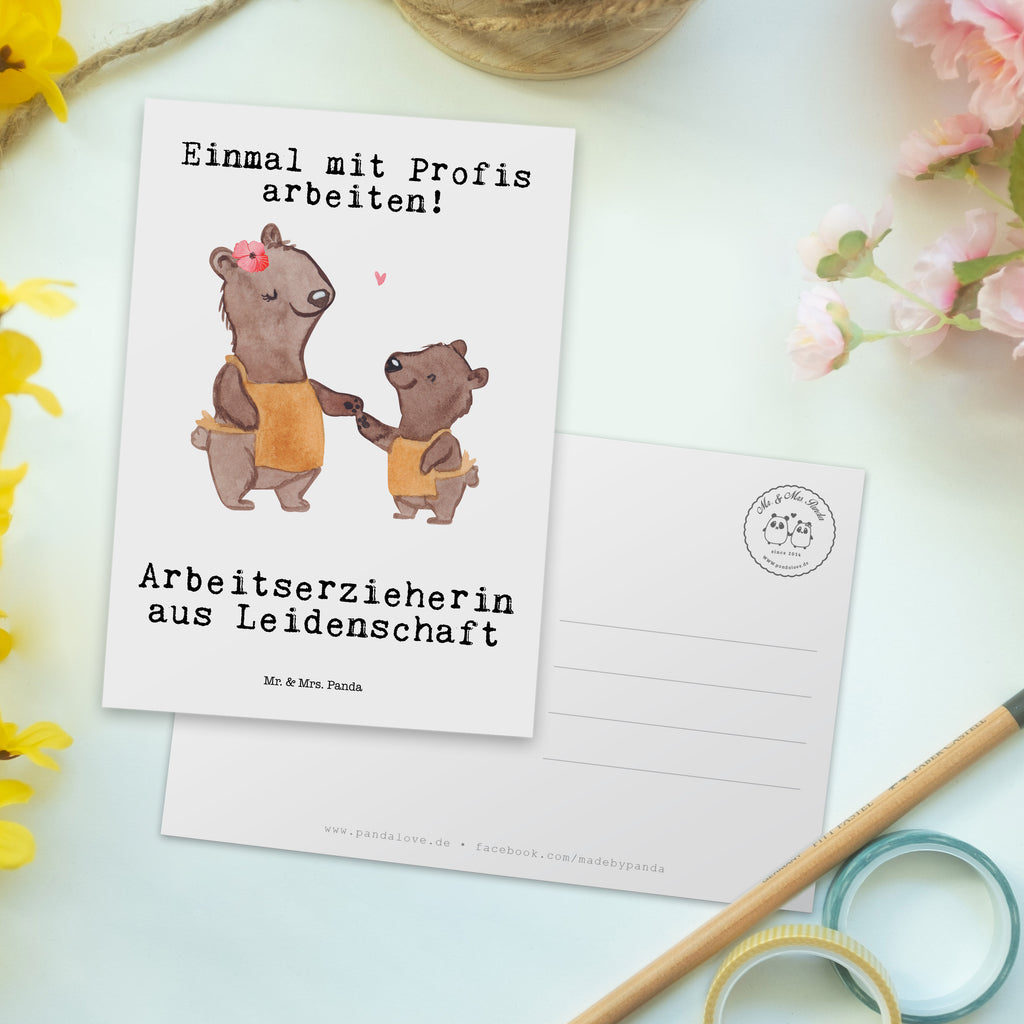 Postkarte Arbeitserzieherin aus Leidenschaft Geschenkkarte, Grußkarte, Karte, Einladung, Ansichtskarte, Geburtstagskarte, Einladungskarte, Beruf, Ausbildung, Jubiläum, Abschied, Rente, Kollege, Kollegin, Geschenk, Schenken, Arbeitskollege, Mitarbeiter, Firma, Danke, Dankeschön, Arbeitserzieherin, Arbeitspädagogin, Studium