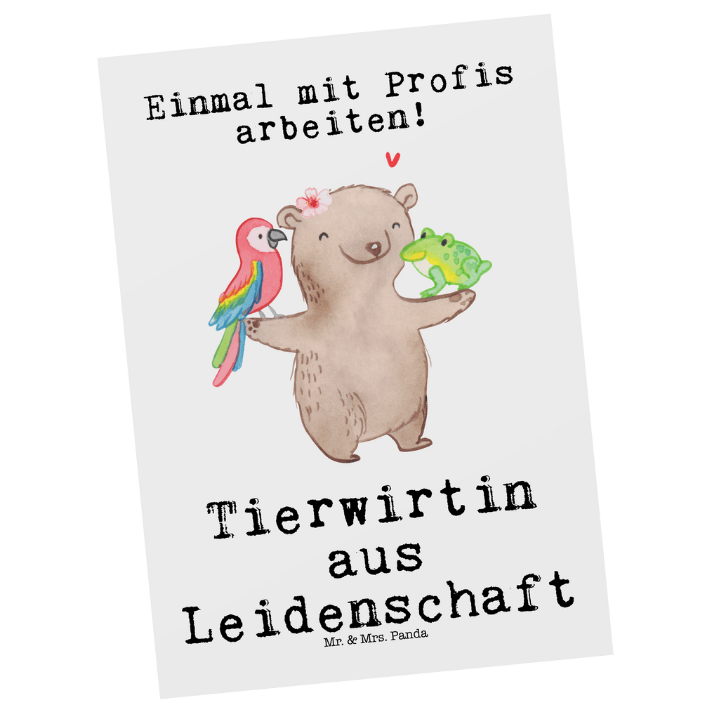 Postkarte Tierwirtin aus Leidenschaft Geschenkkarte, Grußkarte, Karte, Einladung, Ansichtskarte, Geburtstagskarte, Einladungskarte, Beruf, Ausbildung, Jubiläum, Abschied, Rente, Kollege, Kollegin, Geschenk, Schenken, Arbeitskollege, Mitarbeiter, Firma, Danke, Dankeschön, Landwirtin, Bäuerin, Tierwirtin, Agronomin, Farmerin, Bauernhof