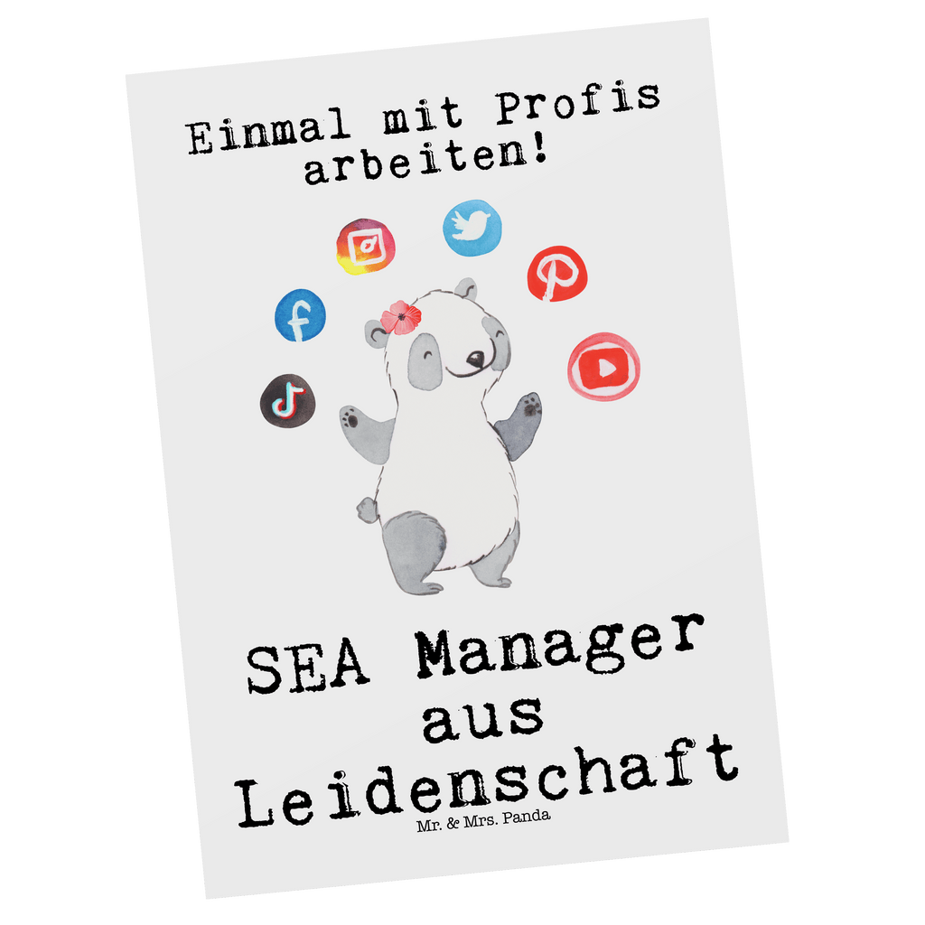 Postkarte SEA Manager aus Leidenschaft Geschenkkarte, Grußkarte, Karte, Einladung, Ansichtskarte, Geburtstagskarte, Einladungskarte, Beruf, Ausbildung, Jubiläum, Abschied, Rente, Kollege, Kollegin, Geschenk, Schenken, Arbeitskollege, Mitarbeiter, Firma, Danke, Dankeschön, SEA Manager, Suchmaschinenwerbung, Suchmaschinenmarketing