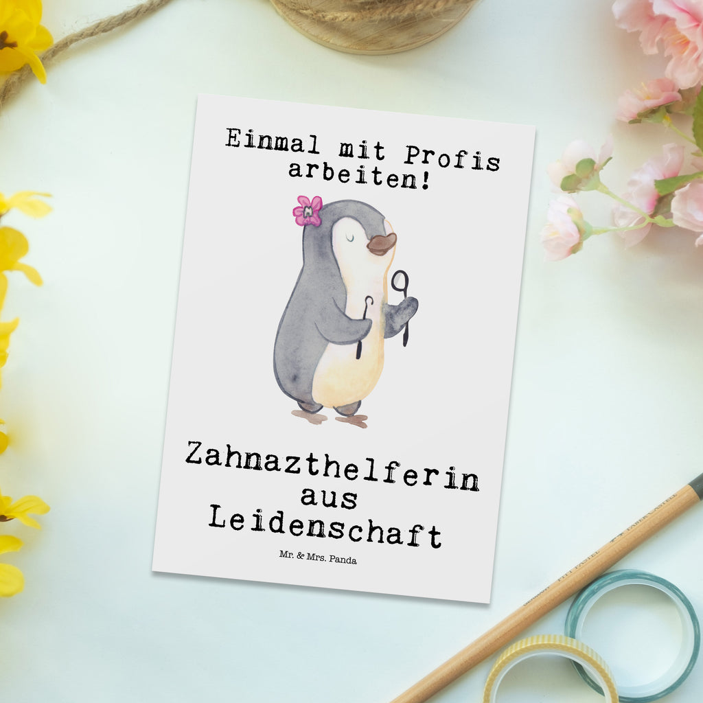 Postkarte Zahnarzthelferin aus Leidenschaft Geschenkkarte, Grußkarte, Karte, Einladung, Ansichtskarte, Geburtstagskarte, Einladungskarte, Dankeskarte, Beruf, Ausbildung, Jubiläum, Abschied, Rente, Kollege, Kollegin, Geschenk, Schenken, Arbeitskollege, Mitarbeiter, Firma, Danke, Dankeschön