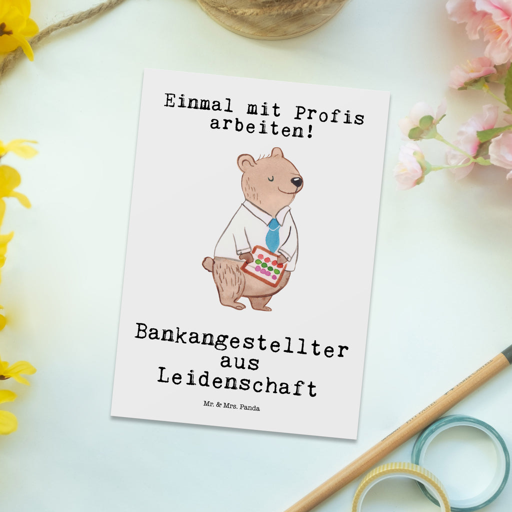 Postkarte Bankangestellter aus Leidenschaft Geschenkkarte, Grußkarte, Karte, Einladung, Ansichtskarte, Geburtstagskarte, Einladungskarte, Dankeskarte, Beruf, Ausbildung, Jubiläum, Abschied, Rente, Kollege, Kollegin, Geschenk, Schenken, Arbeitskollege, Mitarbeiter, Firma, Danke, Dankeschön, Bankangestellter, Bankfachmann, Bänker, Bankberater