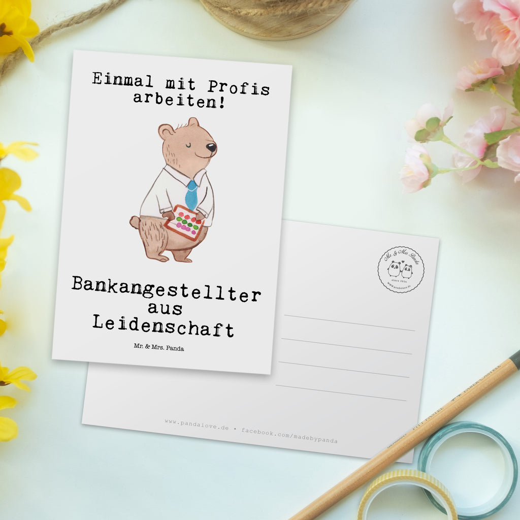 Postkarte Bankangestellter aus Leidenschaft Geschenkkarte, Grußkarte, Karte, Einladung, Ansichtskarte, Geburtstagskarte, Einladungskarte, Dankeskarte, Beruf, Ausbildung, Jubiläum, Abschied, Rente, Kollege, Kollegin, Geschenk, Schenken, Arbeitskollege, Mitarbeiter, Firma, Danke, Dankeschön, Bankangestellter, Bankfachmann, Bänker, Bankberater