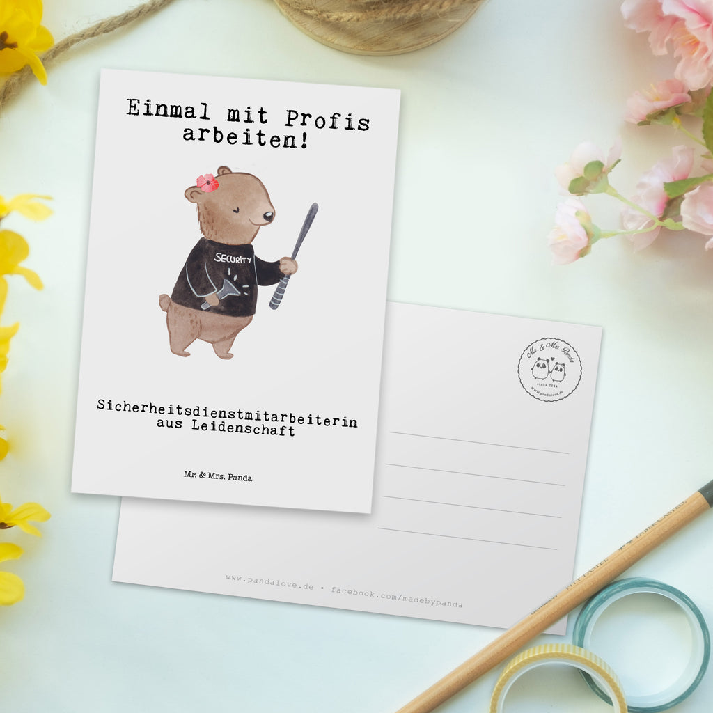 Postkarte Sicherheitsdienstmitarbeiterin aus Leidenschaft Geschenkkarte, Grußkarte, Karte, Einladung, Ansichtskarte, Geburtstagskarte, Einladungskarte, Beruf, Ausbildung, Jubiläum, Abschied, Rente, Kollege, Kollegin, Geschenk, Schenken, Arbeitskollege, Mitarbeiter, Firma, Danke, Dankeschön
