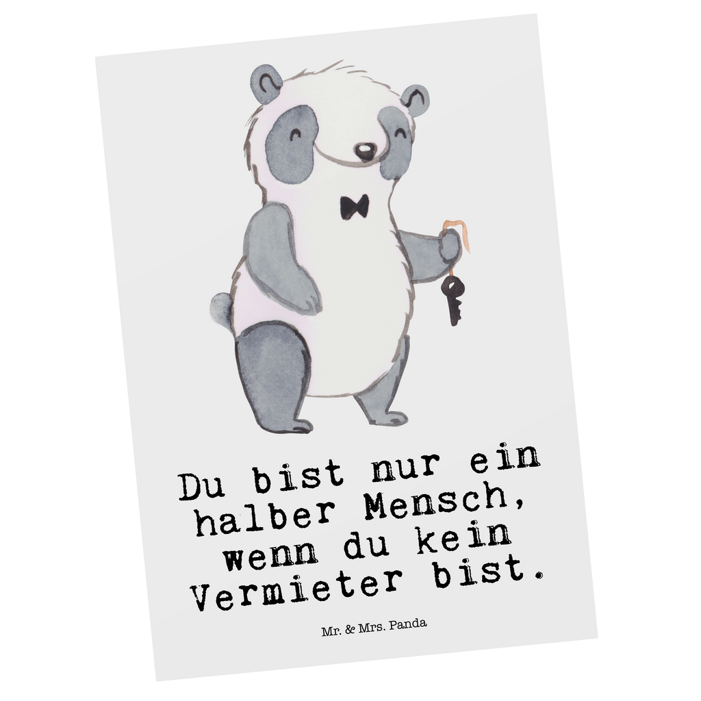 Postkarte Vermieter mit Herz Geschenkkarte, Grußkarte, Karte, Einladung, Ansichtskarte, Geburtstagskarte, Einladungskarte, Beruf, Ausbildung, Jubiläum, Abschied, Rente, Kollege, Kollegin, Geschenk, Schenken, Arbeitskollege, Mitarbeiter, Firma, Danke, Dankeschön