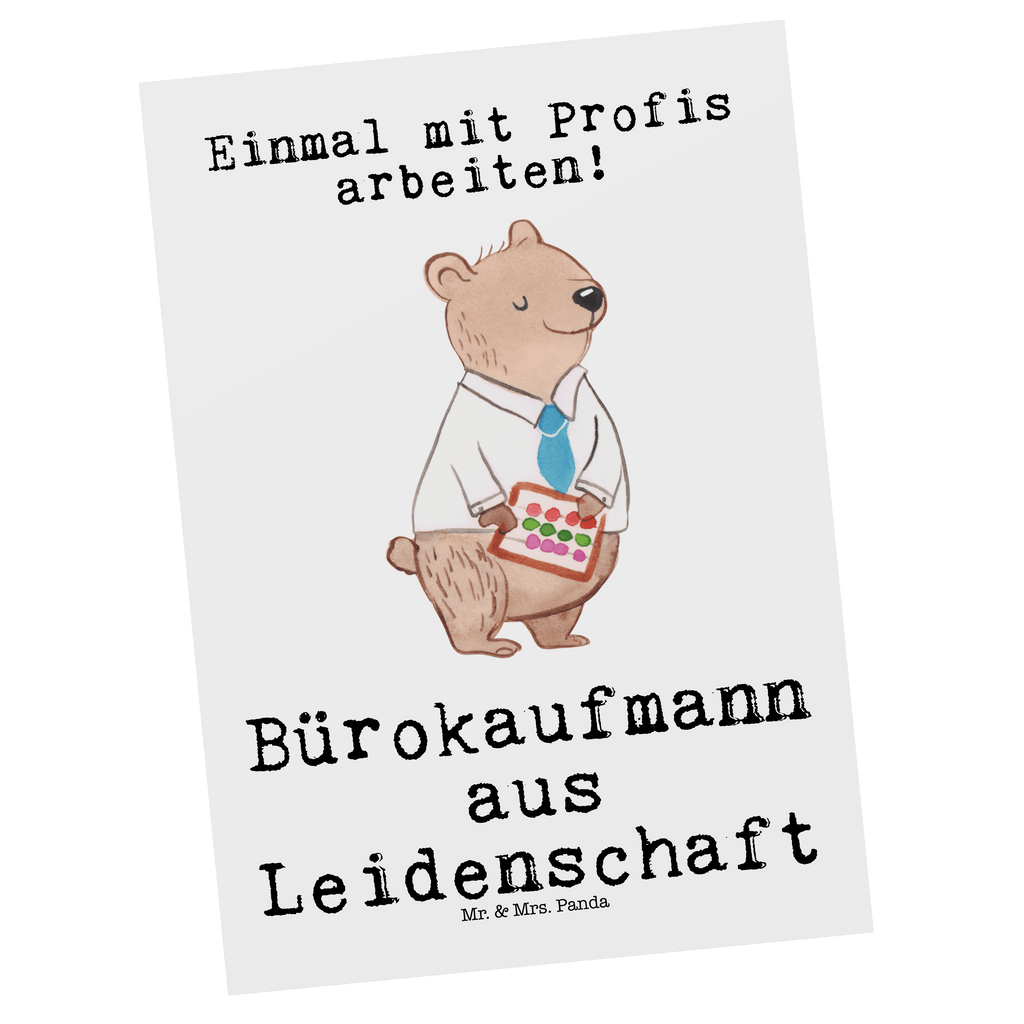 Postkarte Bürokaufmann aus Leidenschaft Geschenkkarte, Grußkarte, Karte, Einladung, Ansichtskarte, Geburtstagskarte, Einladungskarte, Dankeskarte, Beruf, Ausbildung, Jubiläum, Abschied, Rente, Kollege, Kollegin, Geschenk, Schenken, Arbeitskollege, Mitarbeiter, Firma, Danke, Dankeschön, Bürokaufmann, Kaufmann für Büromanagement