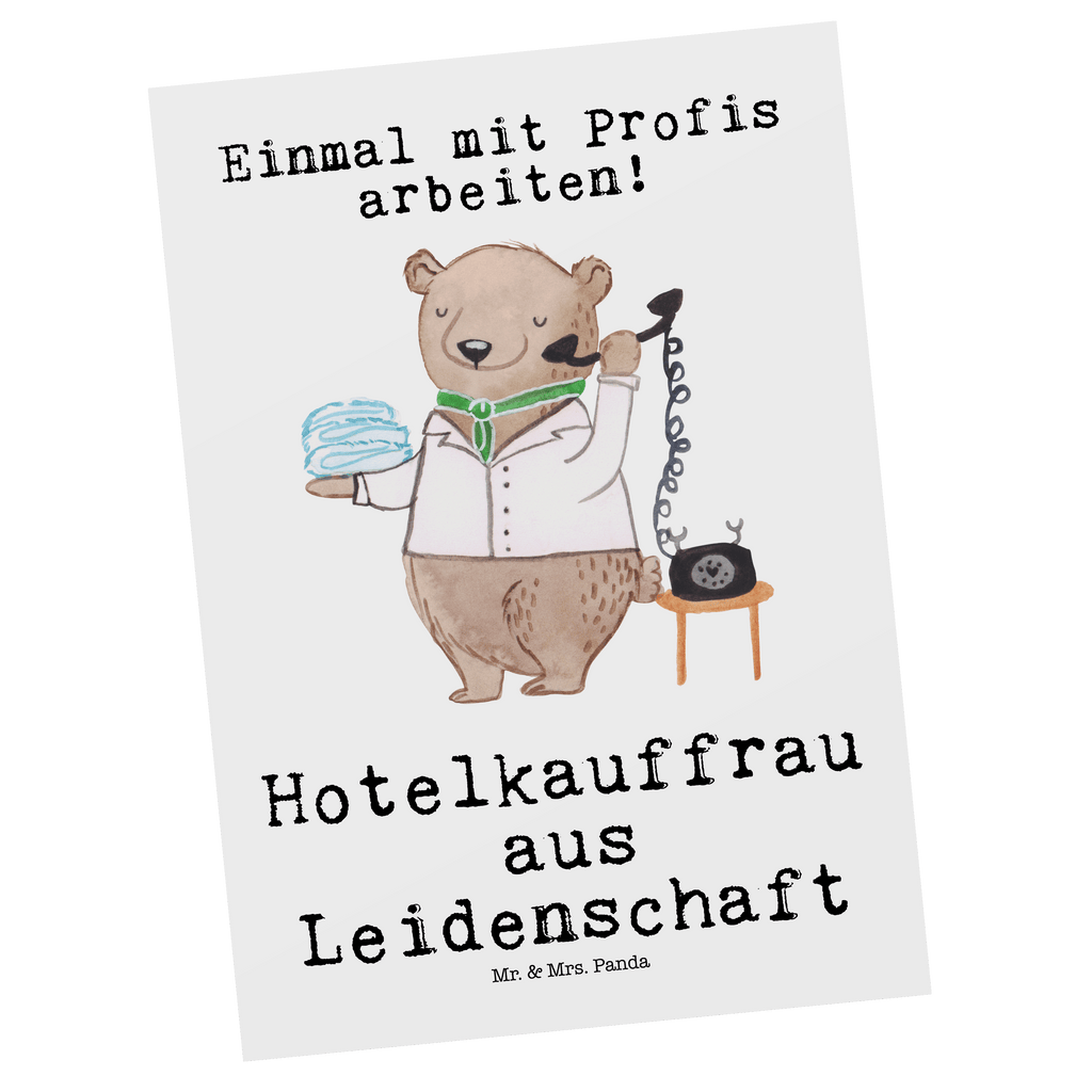 Postkarte Hotelkauffrau aus Leidenschaft Geschenkkarte, Grußkarte, Karte, Einladung, Ansichtskarte, Geburtstagskarte, Einladungskarte, Dankeskarte, Beruf, Ausbildung, Jubiläum, Abschied, Rente, Kollege, Kollegin, Geschenk, Schenken, Arbeitskollege, Mitarbeiter, Firma, Danke, Dankeschön, Hotelkauffrau, Hotelfachfrau, Hotelfachangestellte, Hotelier, Hoteleröffnung