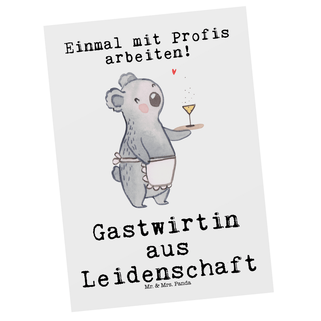 Postkarte Gastwirtin aus Leidenschaft Geschenkkarte, Grußkarte, Karte, Einladung, Ansichtskarte, Geburtstagskarte, Einladungskarte, Dankeskarte, Beruf, Ausbildung, Jubiläum, Abschied, Rente, Kollege, Kollegin, Geschenk, Schenken, Arbeitskollege, Mitarbeiter, Firma, Danke, Dankeschön, Kneipenwirtin, Gastwirtin, Gaststätte, Kneipe, Eröffnung, Barkeeperin, Rum, Bar