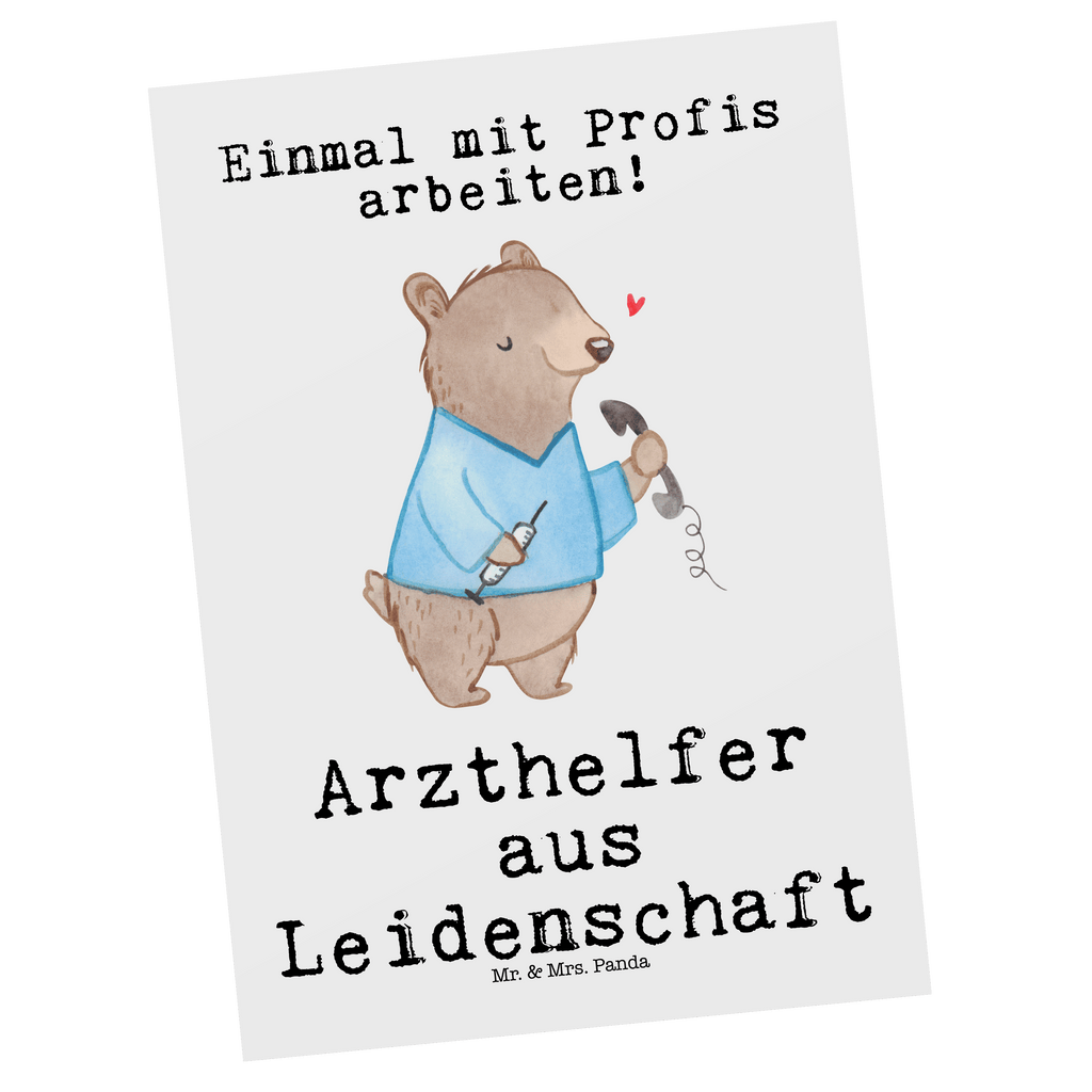 Postkarte Arzthelfer aus Leidenschaft Geschenkkarte, Grußkarte, Karte, Einladung, Ansichtskarte, Geburtstagskarte, Einladungskarte, Beruf, Ausbildung, Jubiläum, Abschied, Rente, Kollege, Kollegin, Geschenk, Schenken, Arbeitskollege, Mitarbeiter, Firma, Danke, Dankeschön, Arzthelfer, Medizinischer Fachangestellter