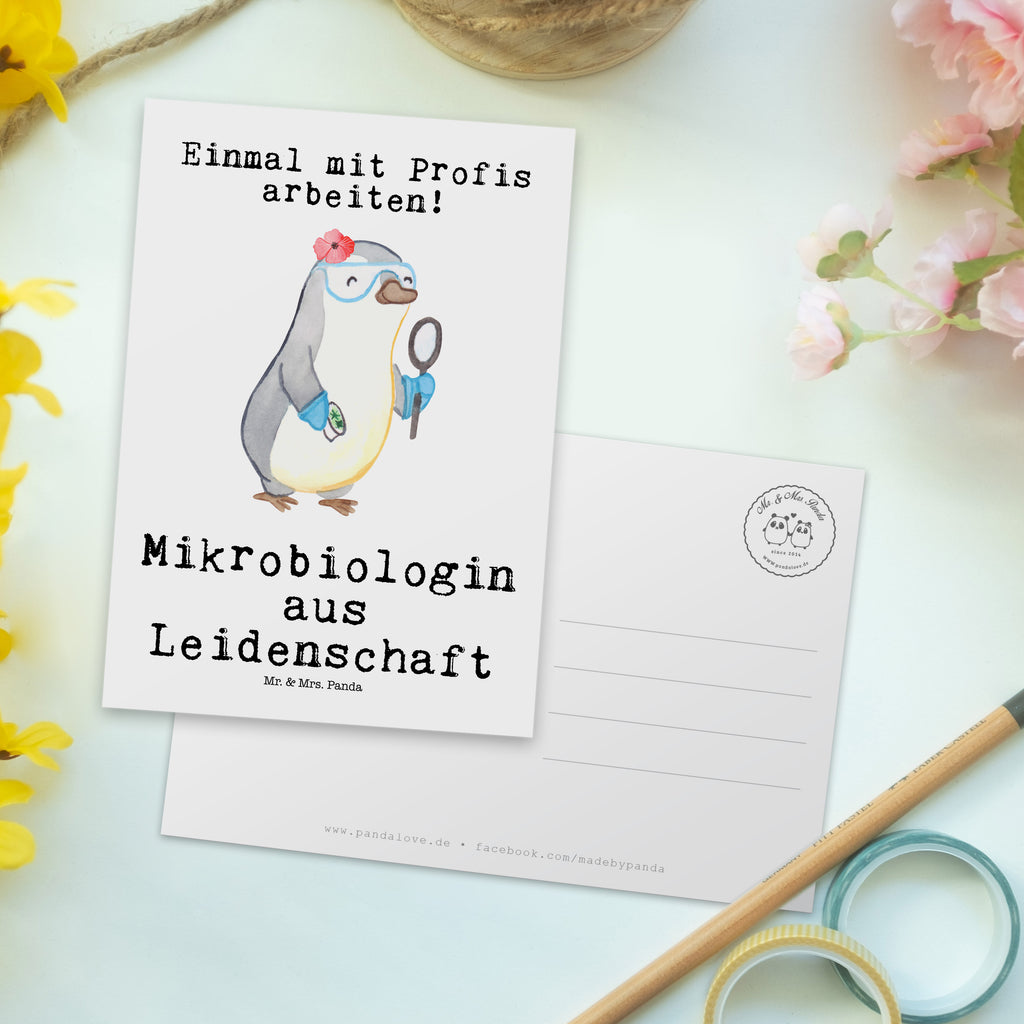 Postkarte Mikrobiologin aus Leidenschaft Geschenkkarte, Grußkarte, Karte, Einladung, Ansichtskarte, Geburtstagskarte, Einladungskarte, Dankeskarte, Beruf, Ausbildung, Jubiläum, Abschied, Rente, Kollege, Kollegin, Geschenk, Schenken, Arbeitskollege, Mitarbeiter, Firma, Danke, Dankeschön, Mikrobiologin, Naturwissenschaftlerin, Labor, Forschung