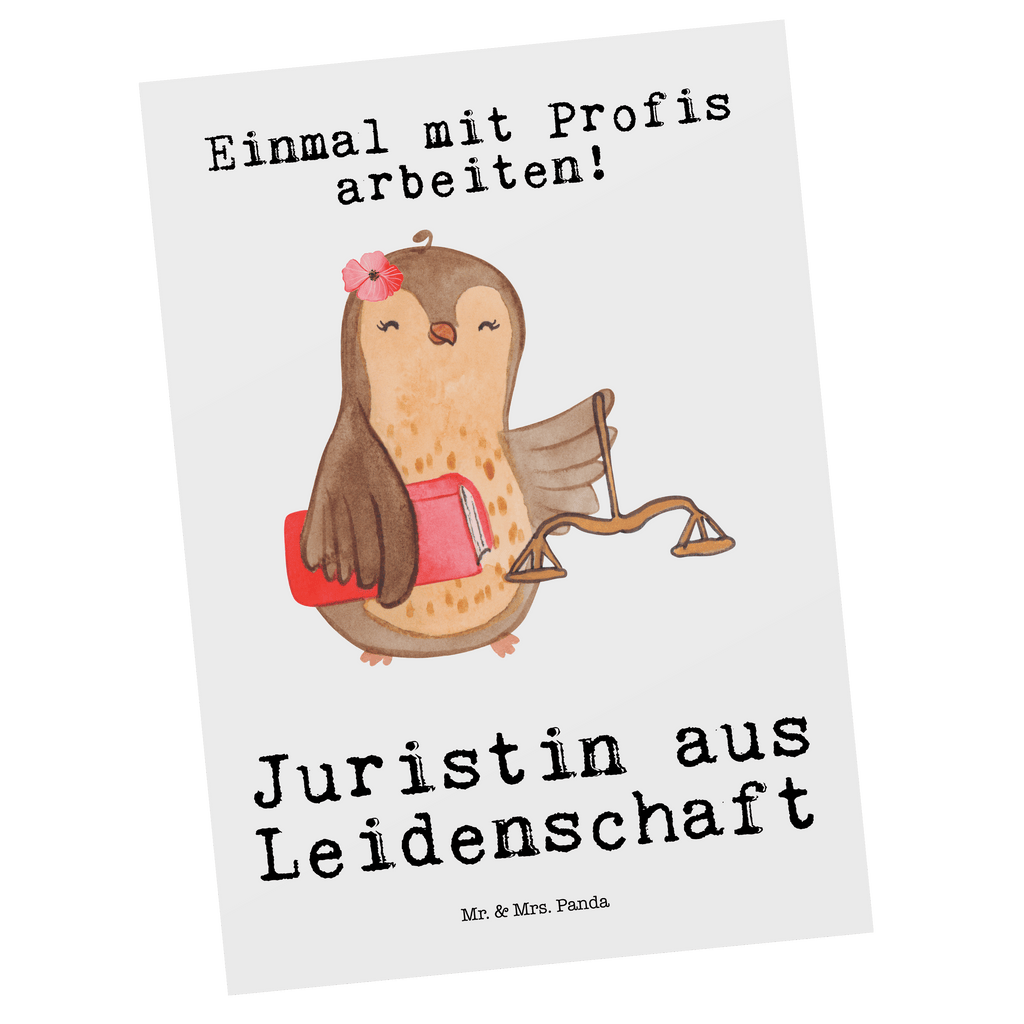 Postkarte Juristin aus Leidenschaft Geschenkkarte, Grußkarte, Karte, Einladung, Ansichtskarte, Geburtstagskarte, Einladungskarte, Dankeskarte, Beruf, Ausbildung, Jubiläum, Abschied, Rente, Kollege, Kollegin, Geschenk, Schenken, Arbeitskollege, Mitarbeiter, Firma, Danke, Dankeschön, Juristin, Anwältin, Jura Studium, Master of laws, Staatsexamen, Jurastudent, Anwaltskanzlei