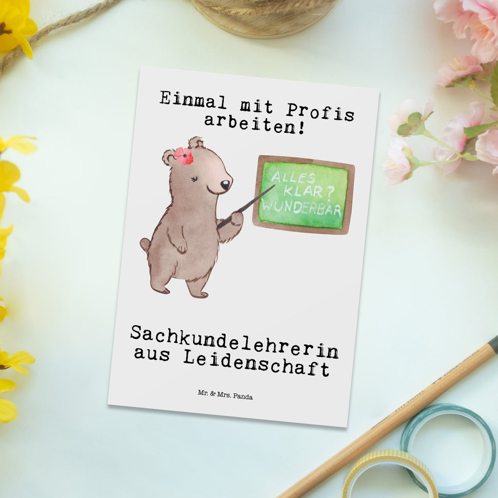 Postkarte Sachkundelehrerin aus Leidenschaft Geschenkkarte, Grußkarte, Karte, Einladung, Ansichtskarte, Geburtstagskarte, Einladungskarte, Beruf, Ausbildung, Jubiläum, Abschied, Rente, Kollege, Kollegin, Geschenk, Schenken, Arbeitskollege, Mitarbeiter, Firma, Danke, Dankeschön, Sachkundelehrerin, Sachkundeunterricht, Schule, Grundschule